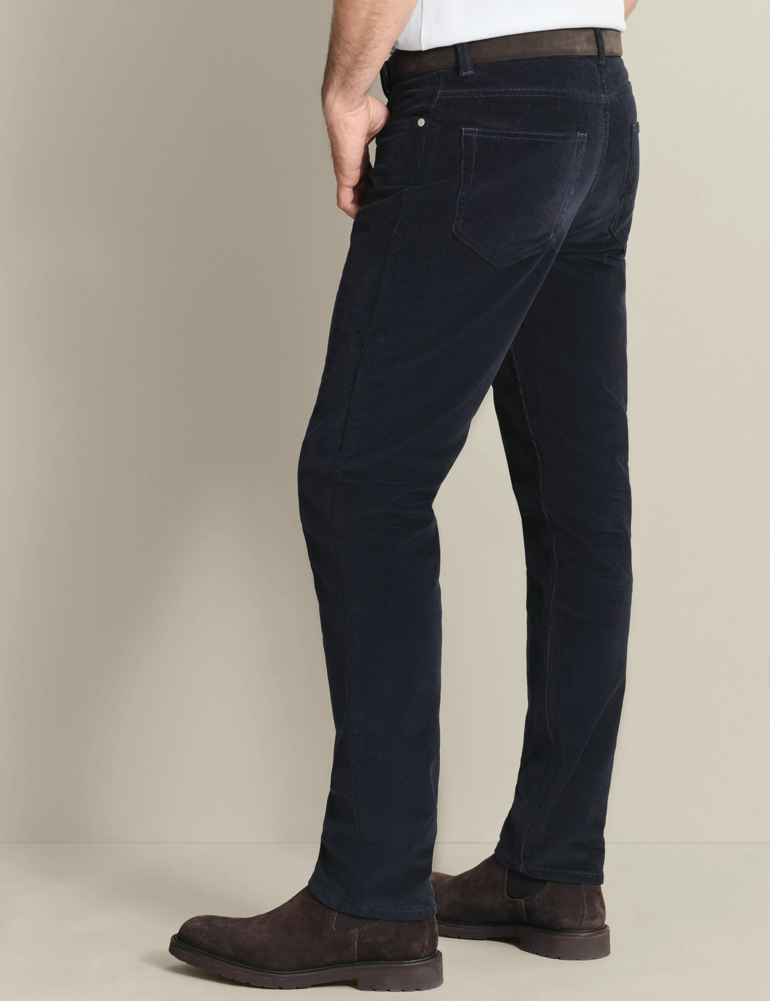 Slim Fit Corduroy 5 Pocket Stretch Trousers 3 of 6