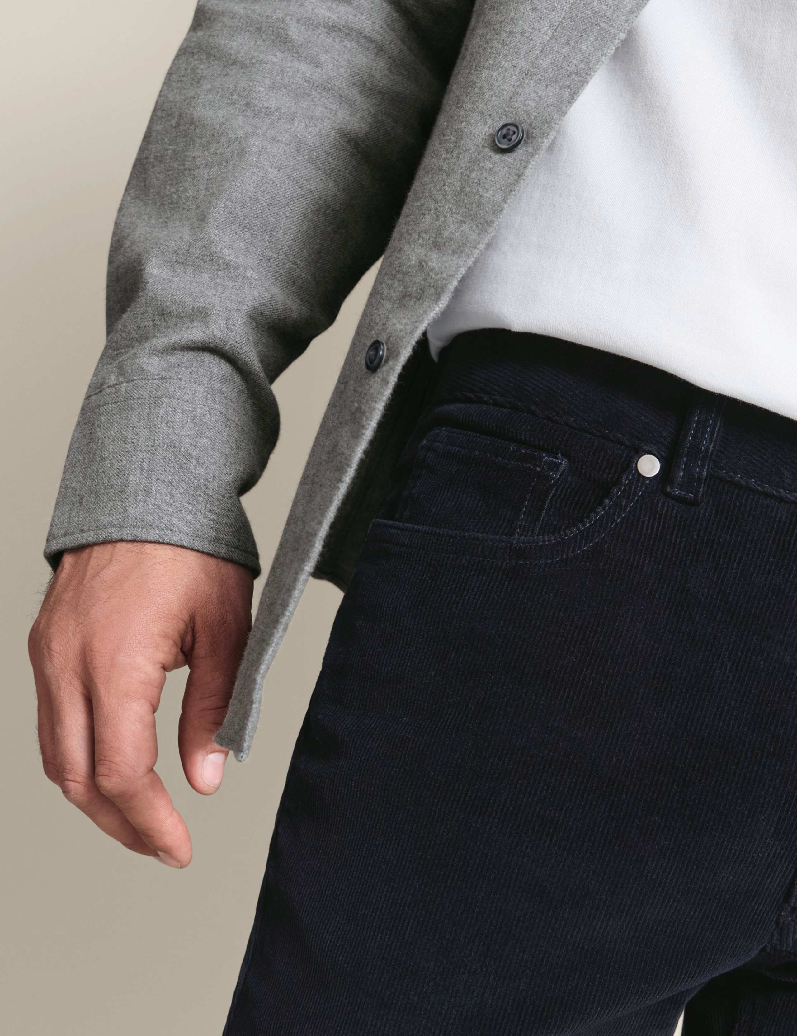 Slim Fit Corduroy 5 Pocket Stretch Trousers 4 of 6