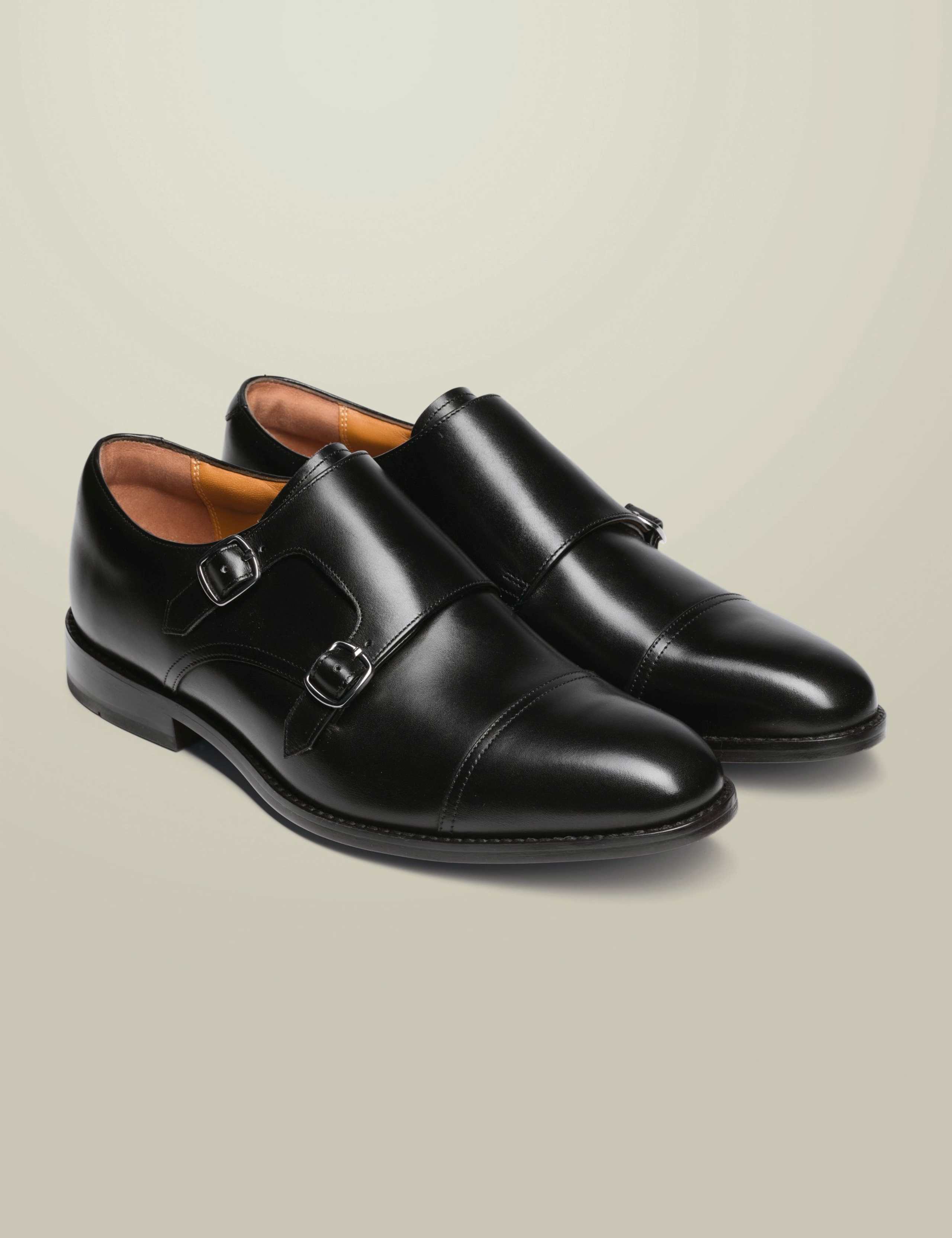 Leather Double Monk Strap Shoes 2 of 4