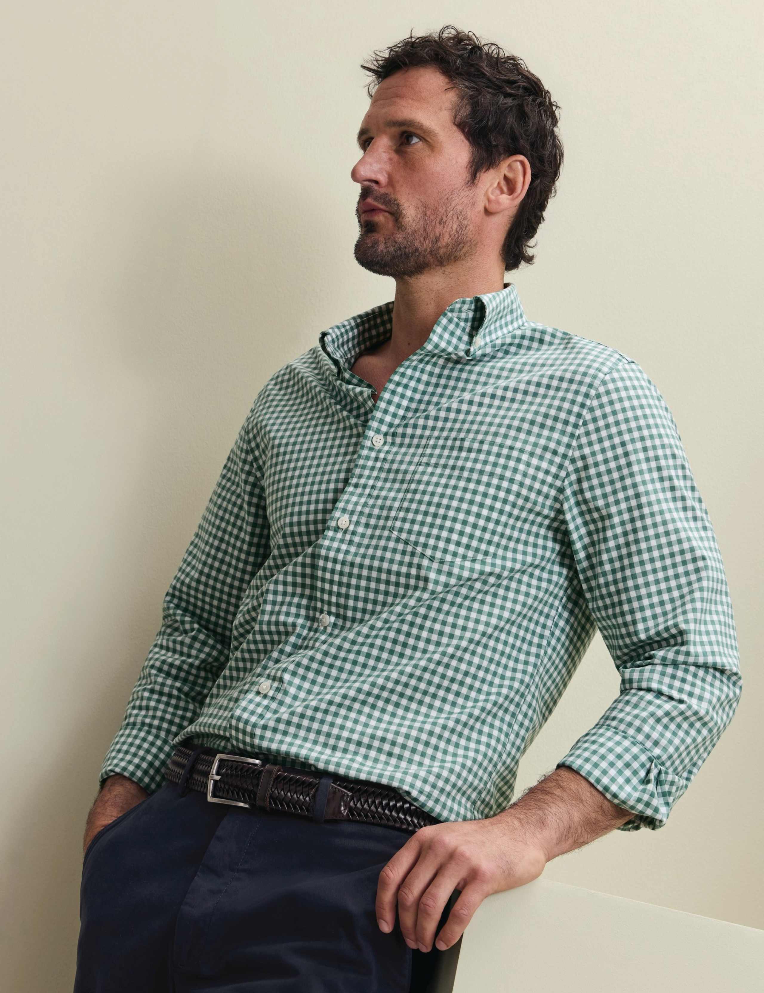 Slim Fit Pure Cotton Check Shirt 2 of 6
