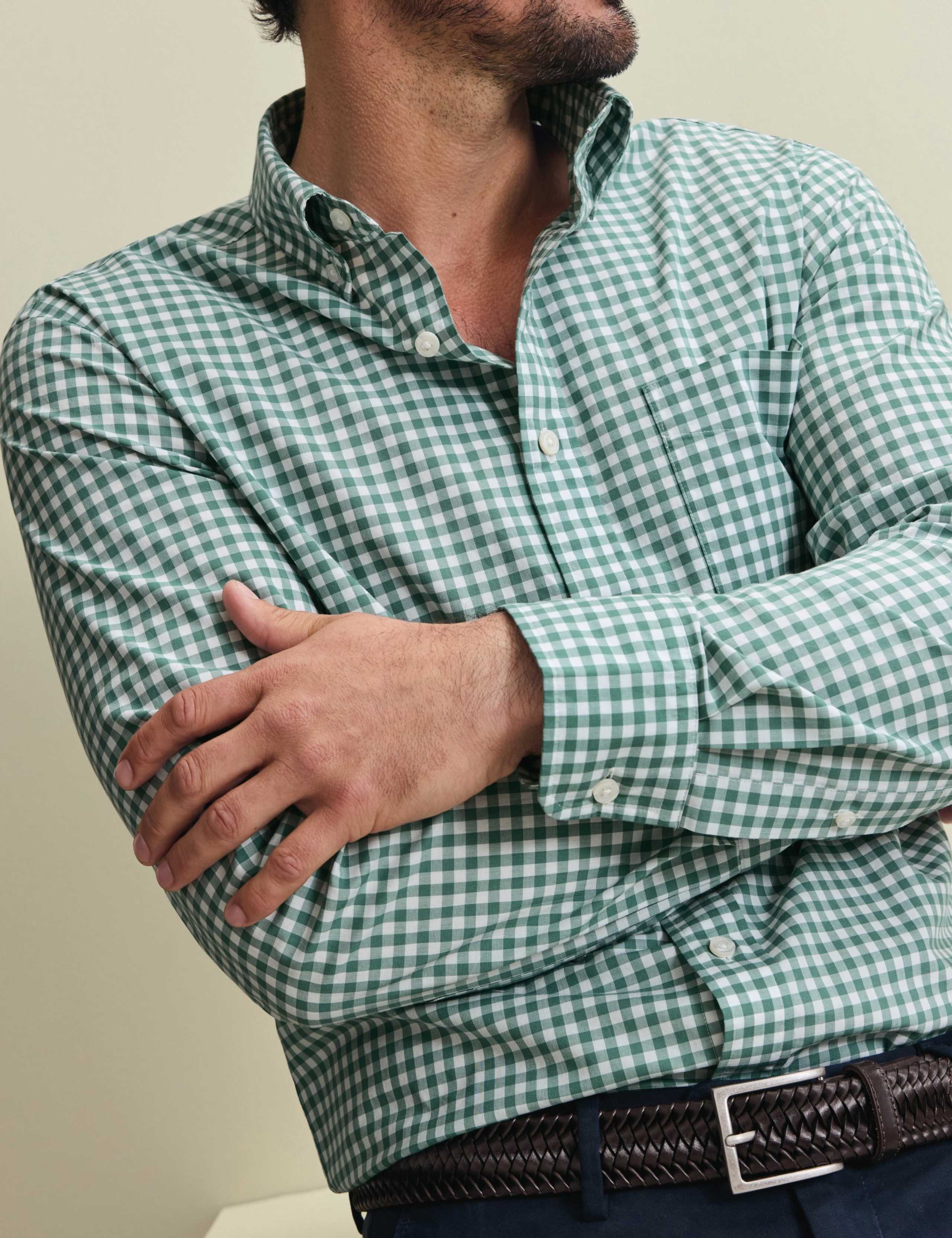 Slim Fit Pure Cotton Check Shirt 3 of 6