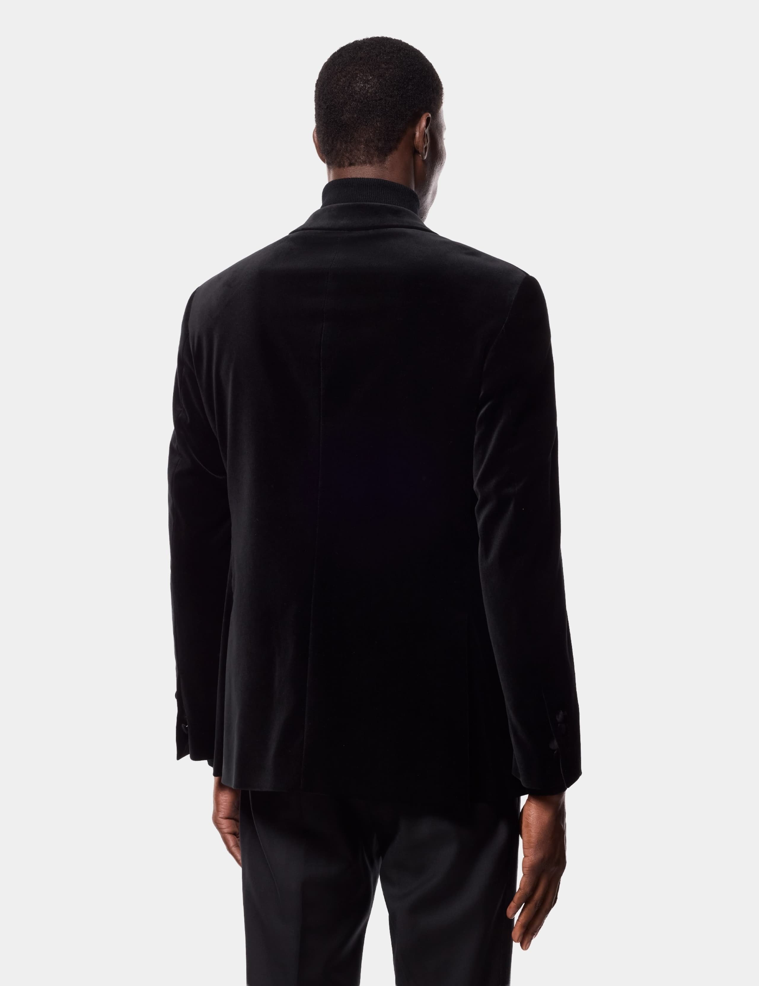 Tailored Fit Cotton Rich Double Breasted Tuxedo Jacket 3 of 6