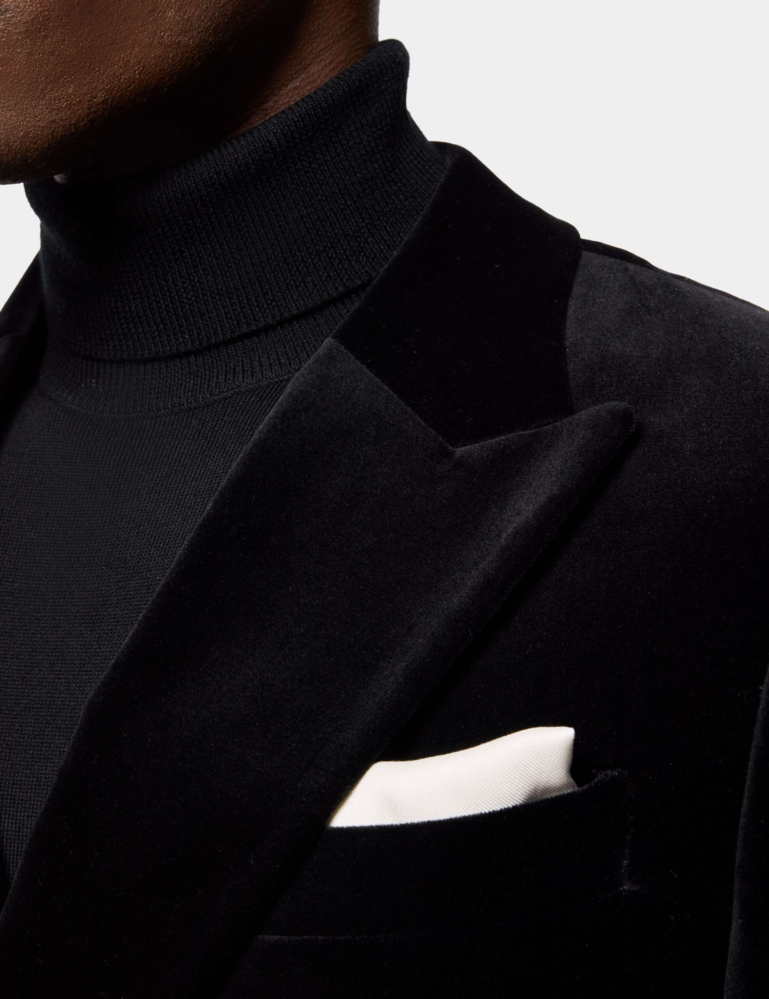 Tailored Fit Cotton Rich Double Breasted Tuxedo Jacket 4 of 6