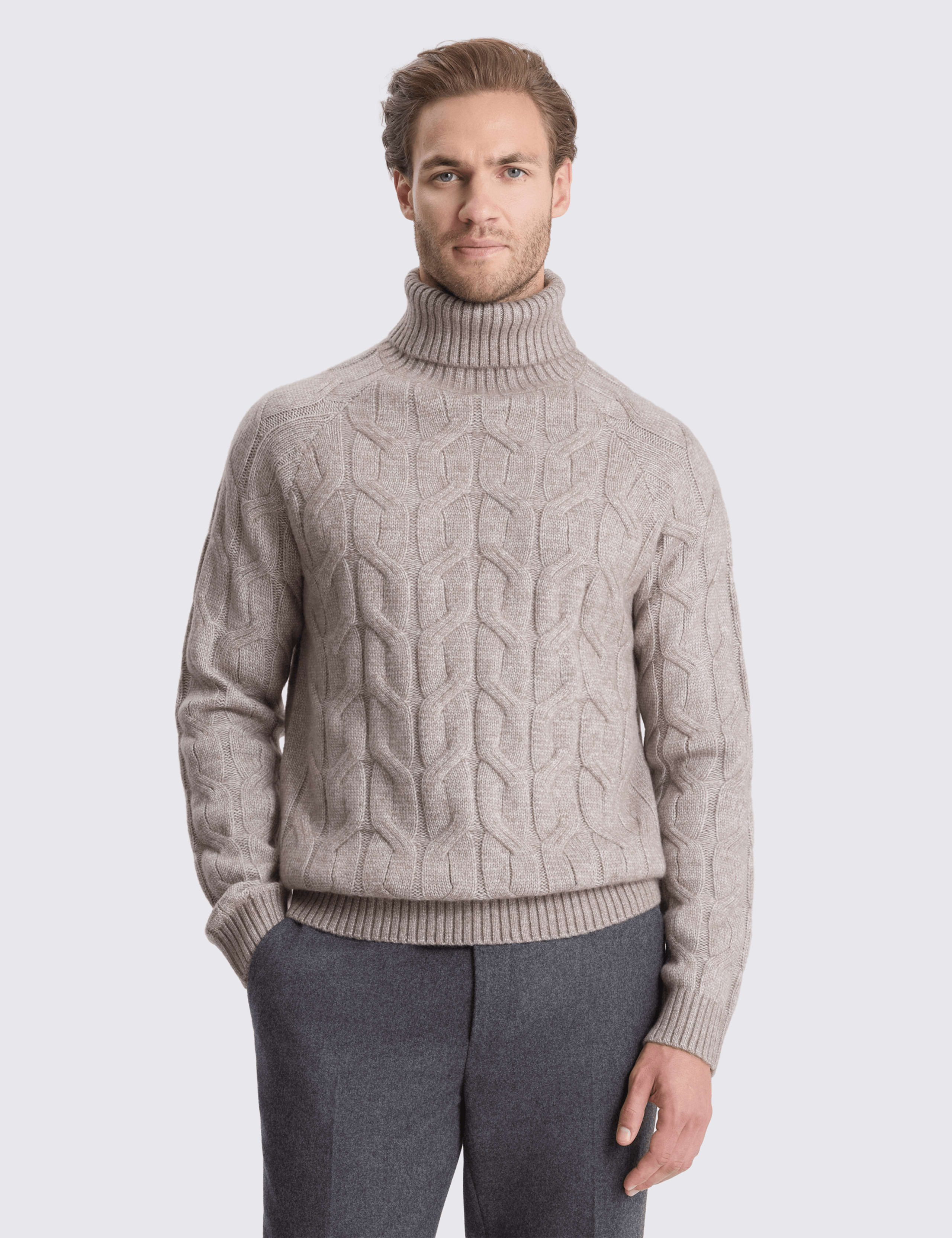 Cable Knit Roll Neck Jumper 1 of 4