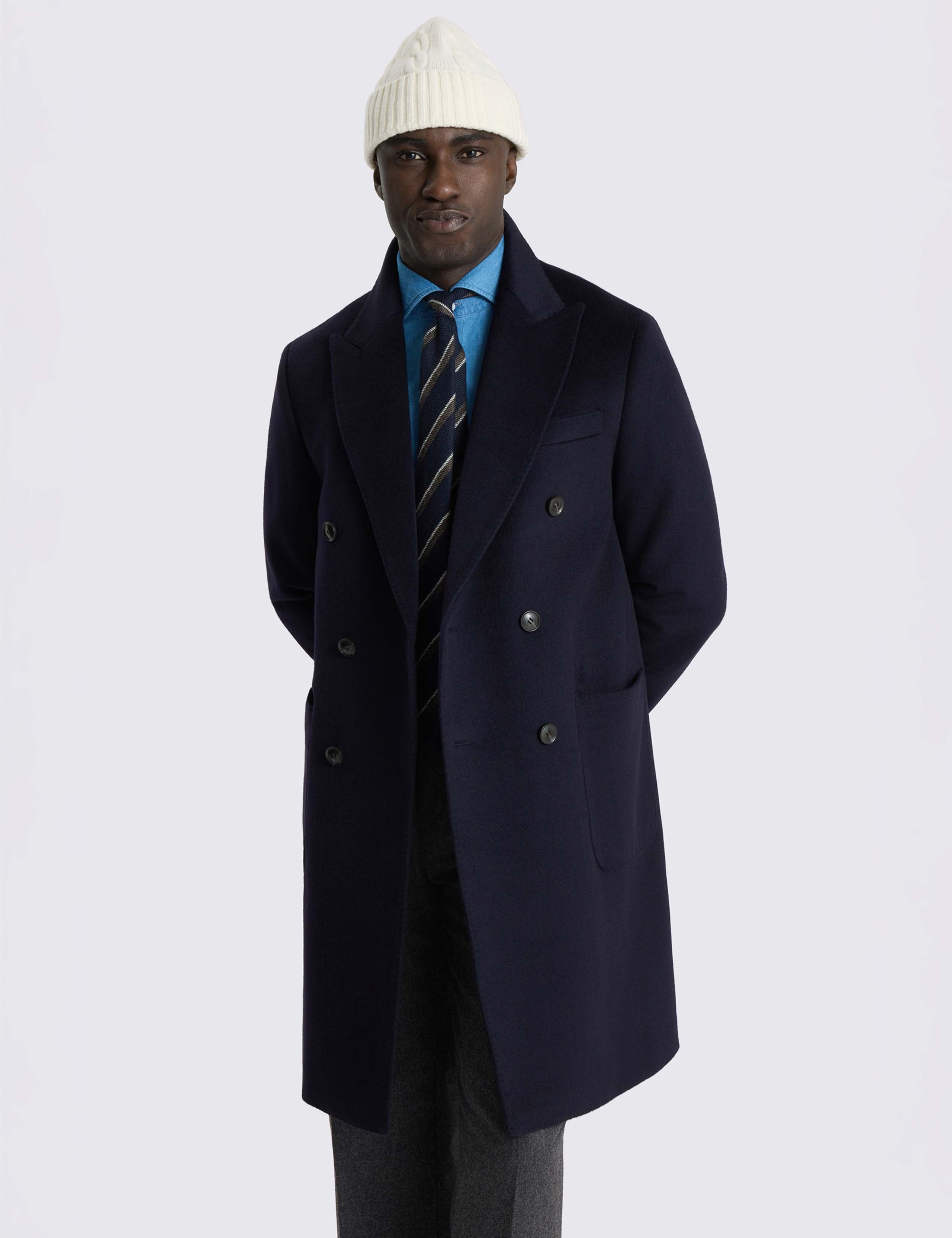 Double Breasted Wool Blend Coat 1 of 5