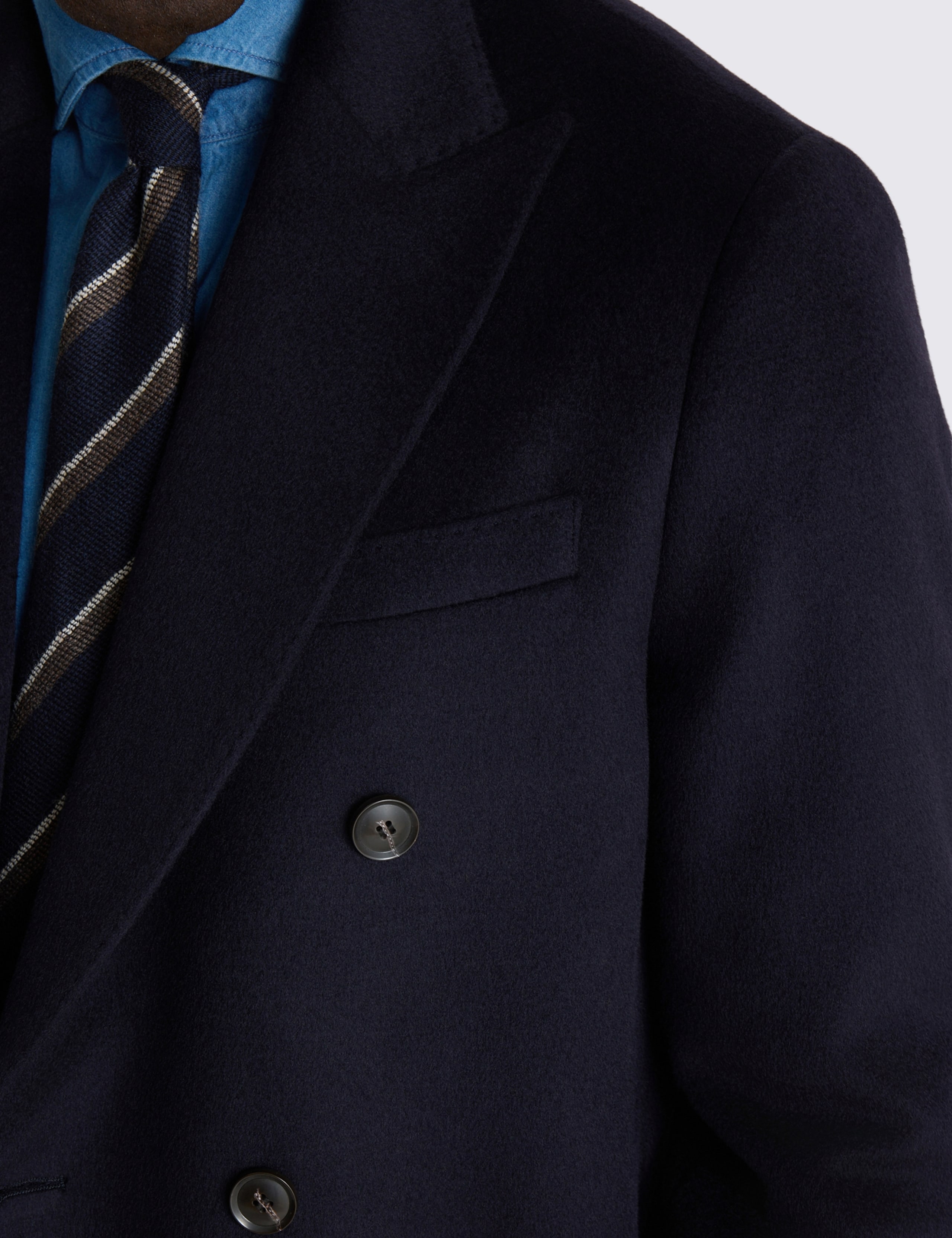 Double Breasted Wool Blend Coat 4 of 5