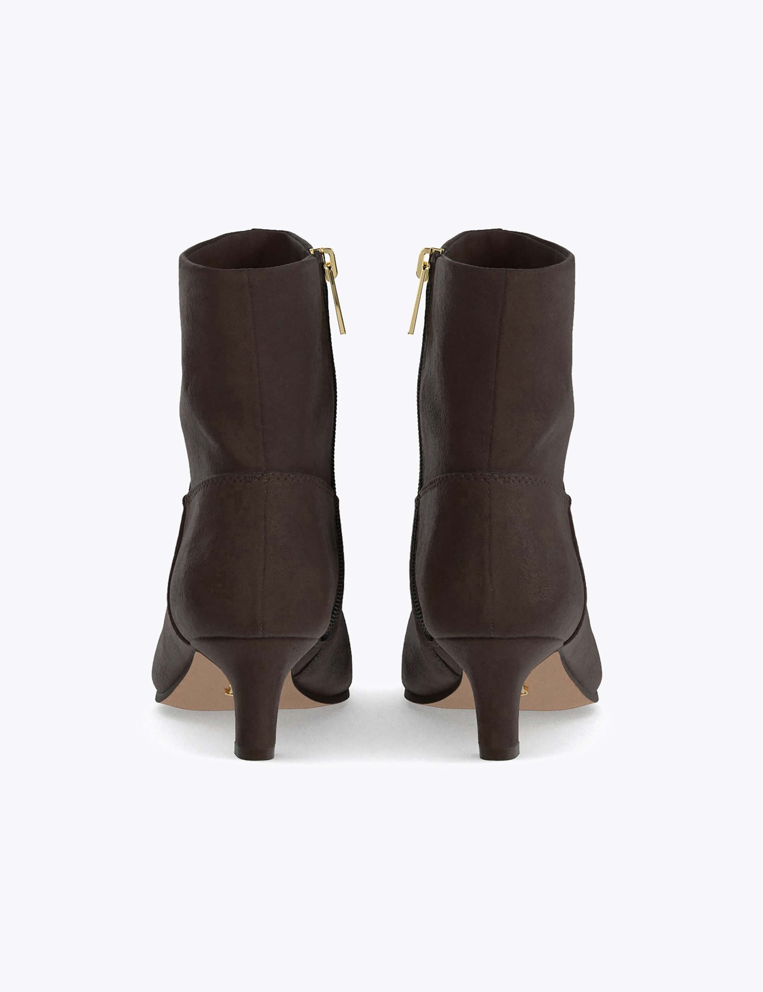 Kitten Heel Pointed Ankle Boots 4 of 6