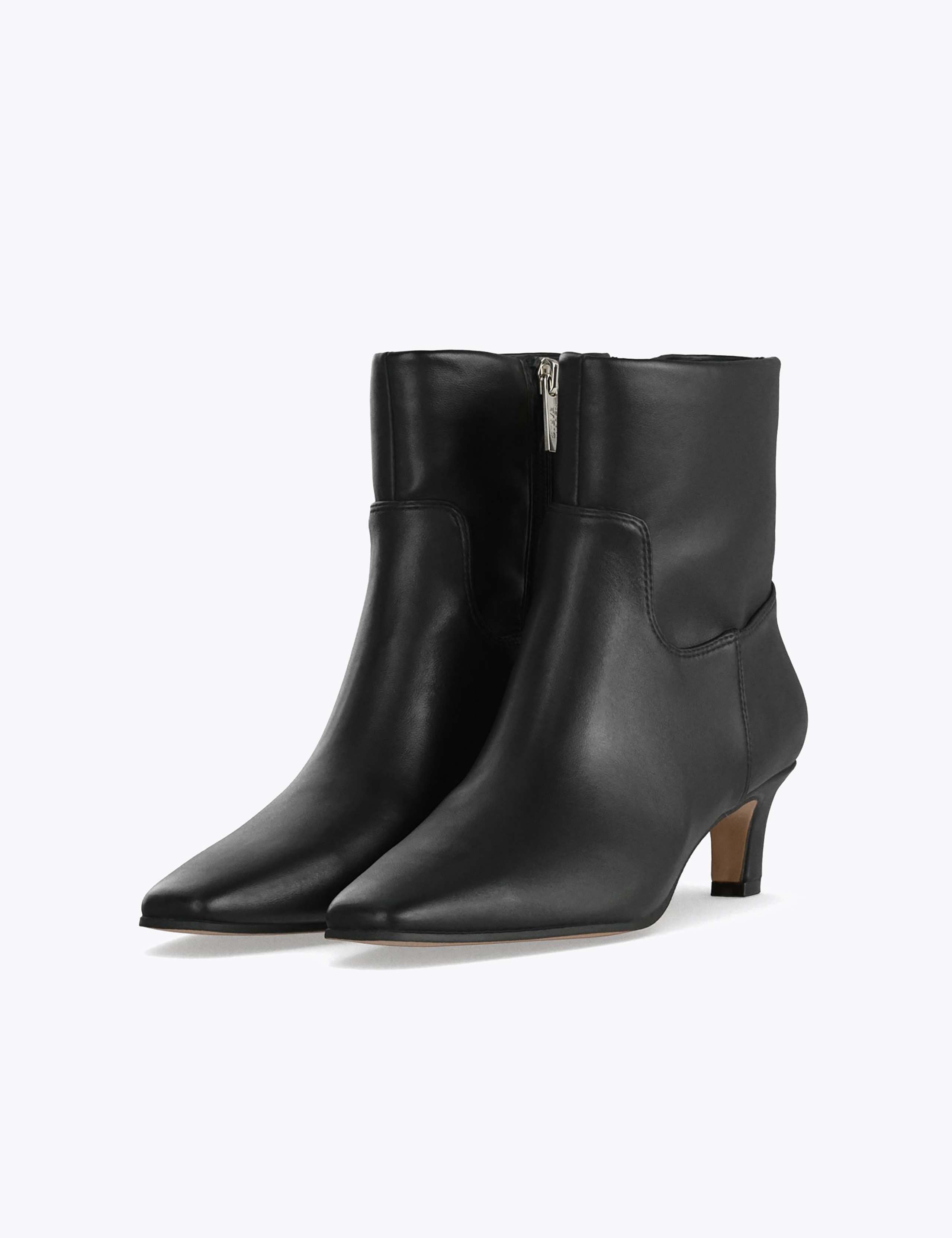 Chelsea Kitten Heel Square Toe Ankle Boots 3 of 6