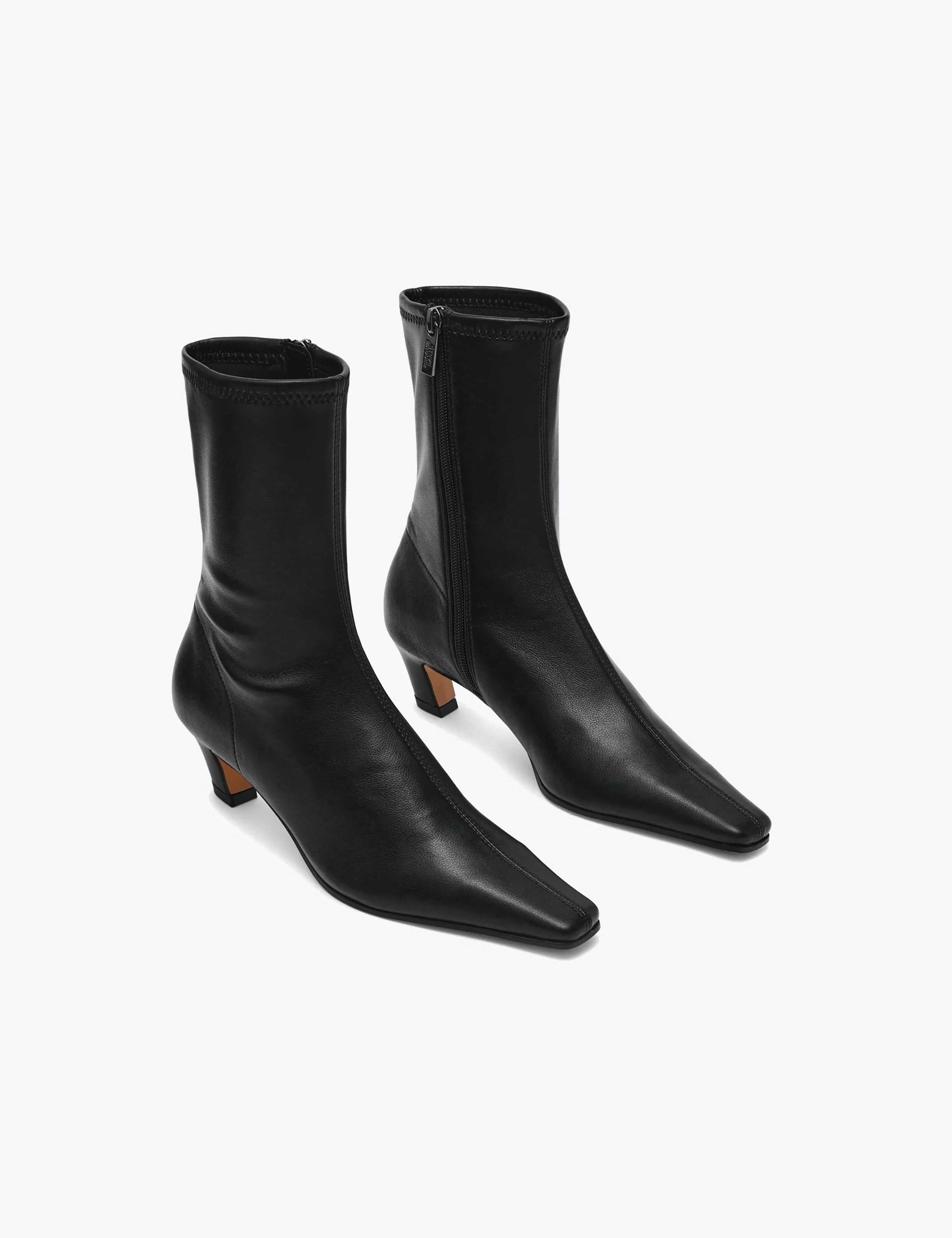 Zip Up Kitten Heel Ankle Boots 4 of 6