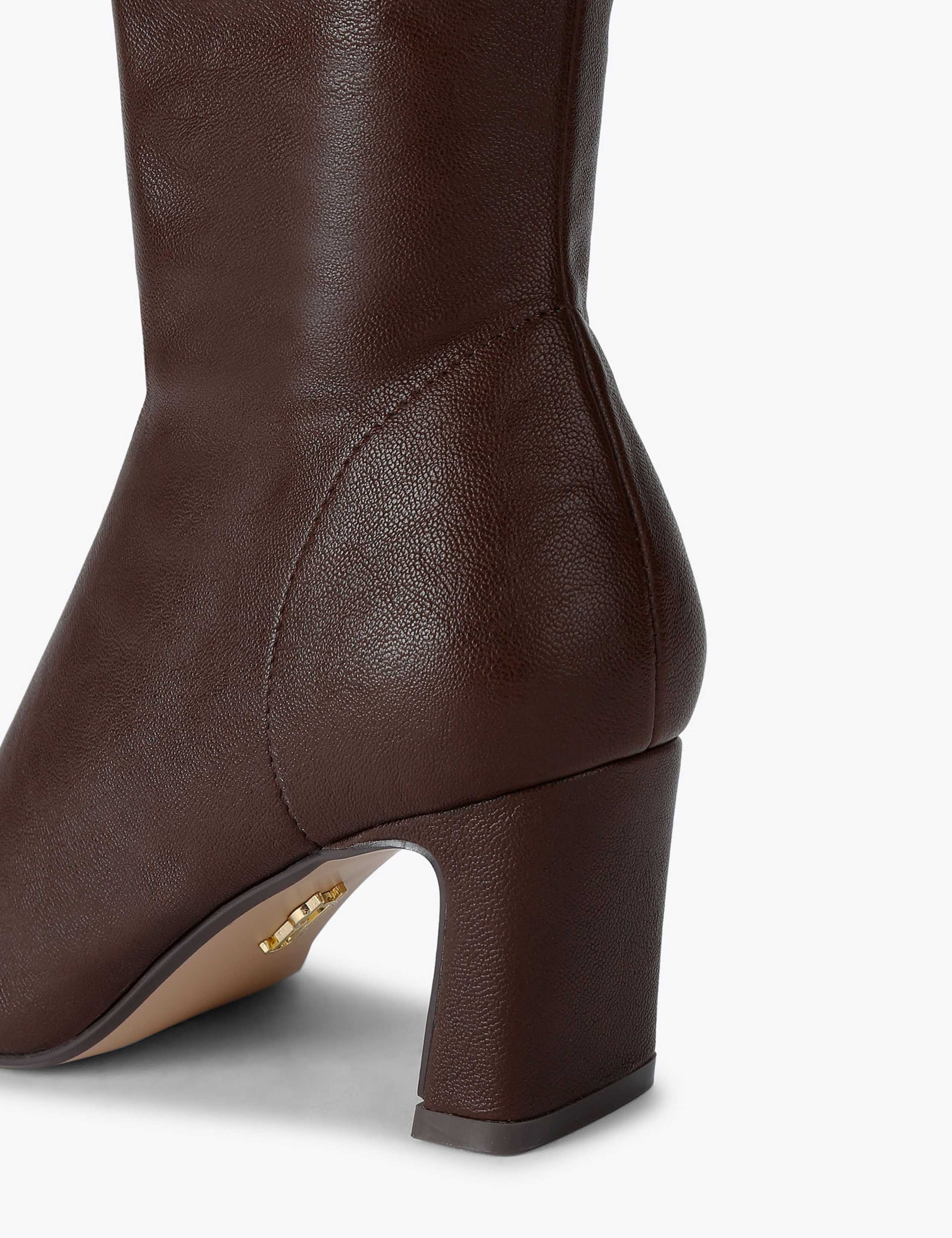 Zip Up Block Heel Knee High Boots 4 of 4
