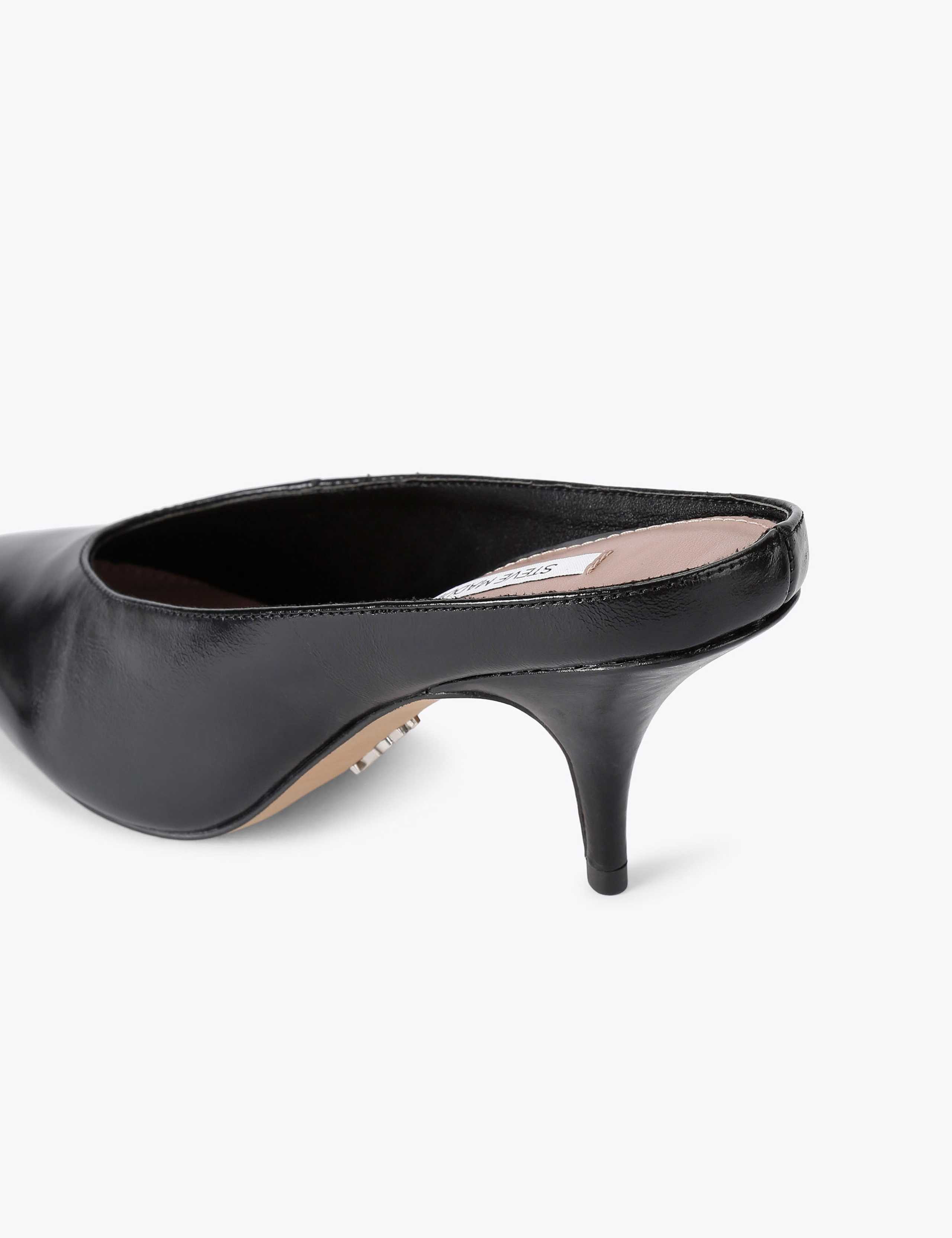 Leather Kitten Heel Pointed Mules 5 of 5