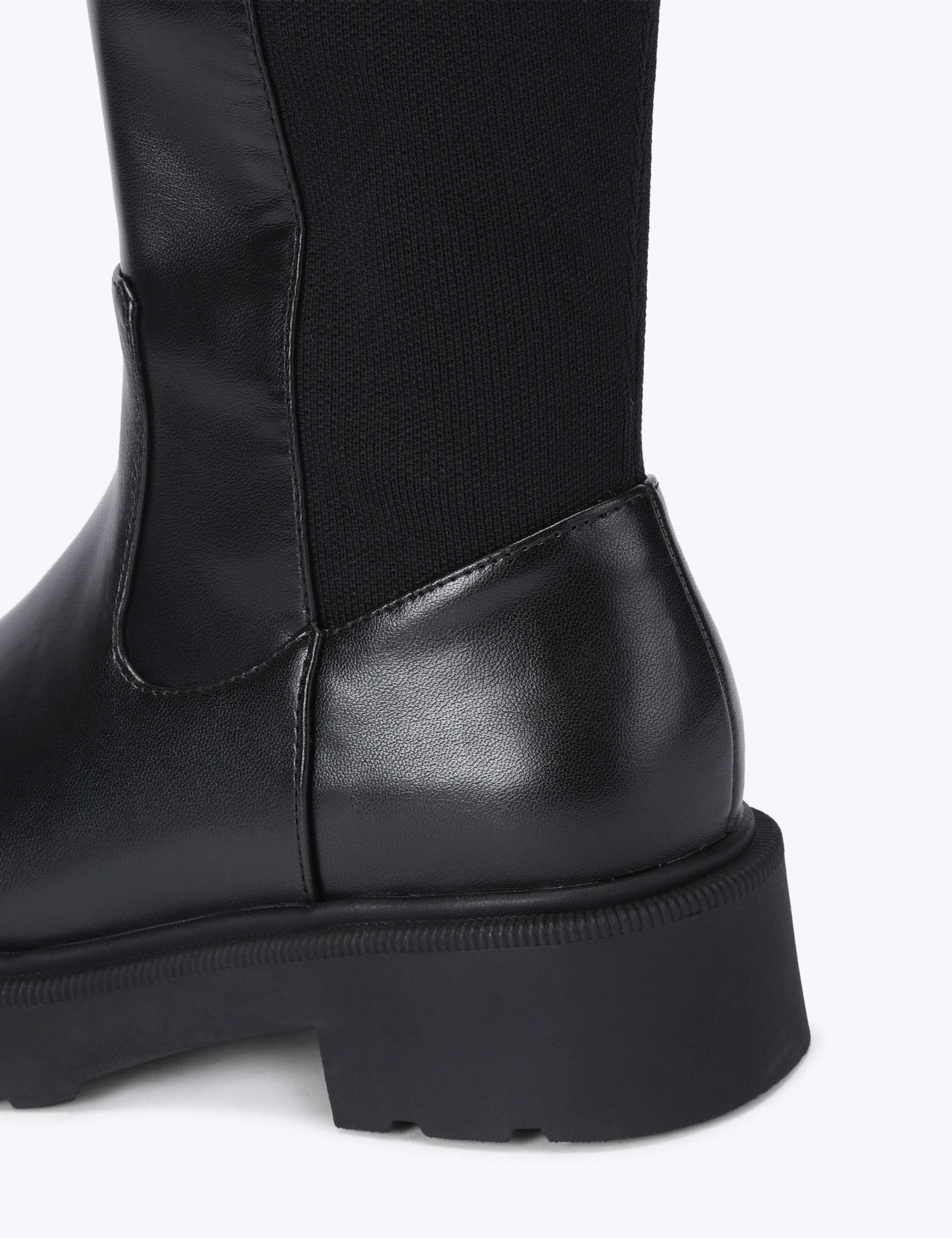 Block Heel Pull On Knee High Boots 4 of 4