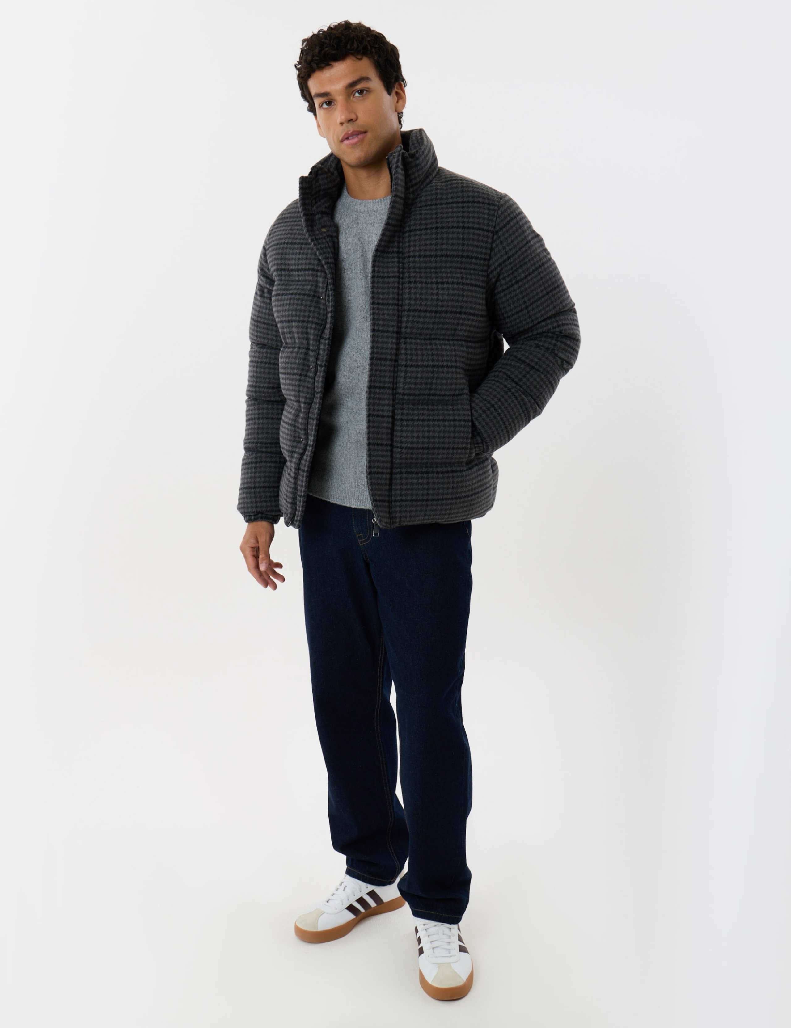 Checked Puffer Coat 4 of 7