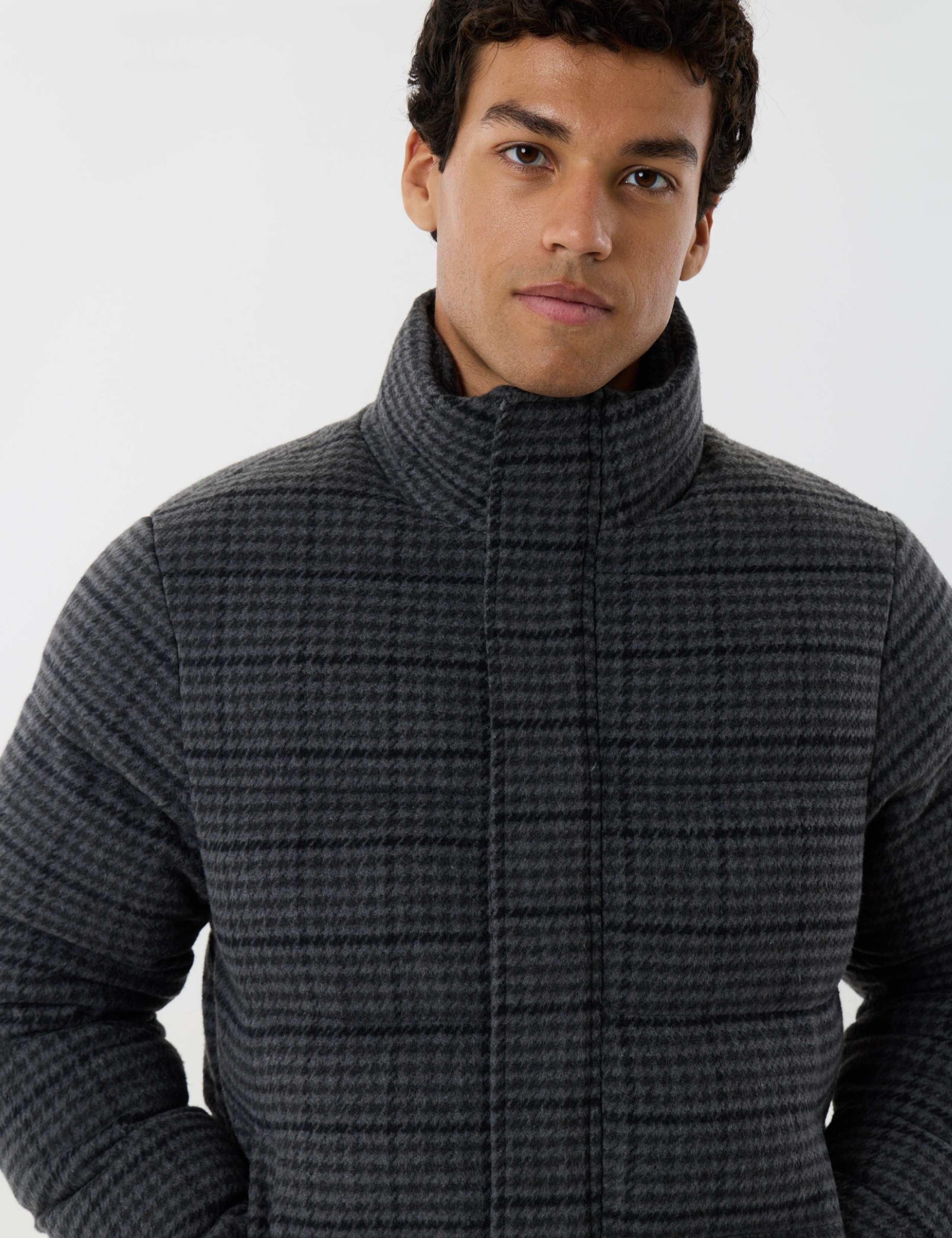 Checked Puffer Coat 5 of 7