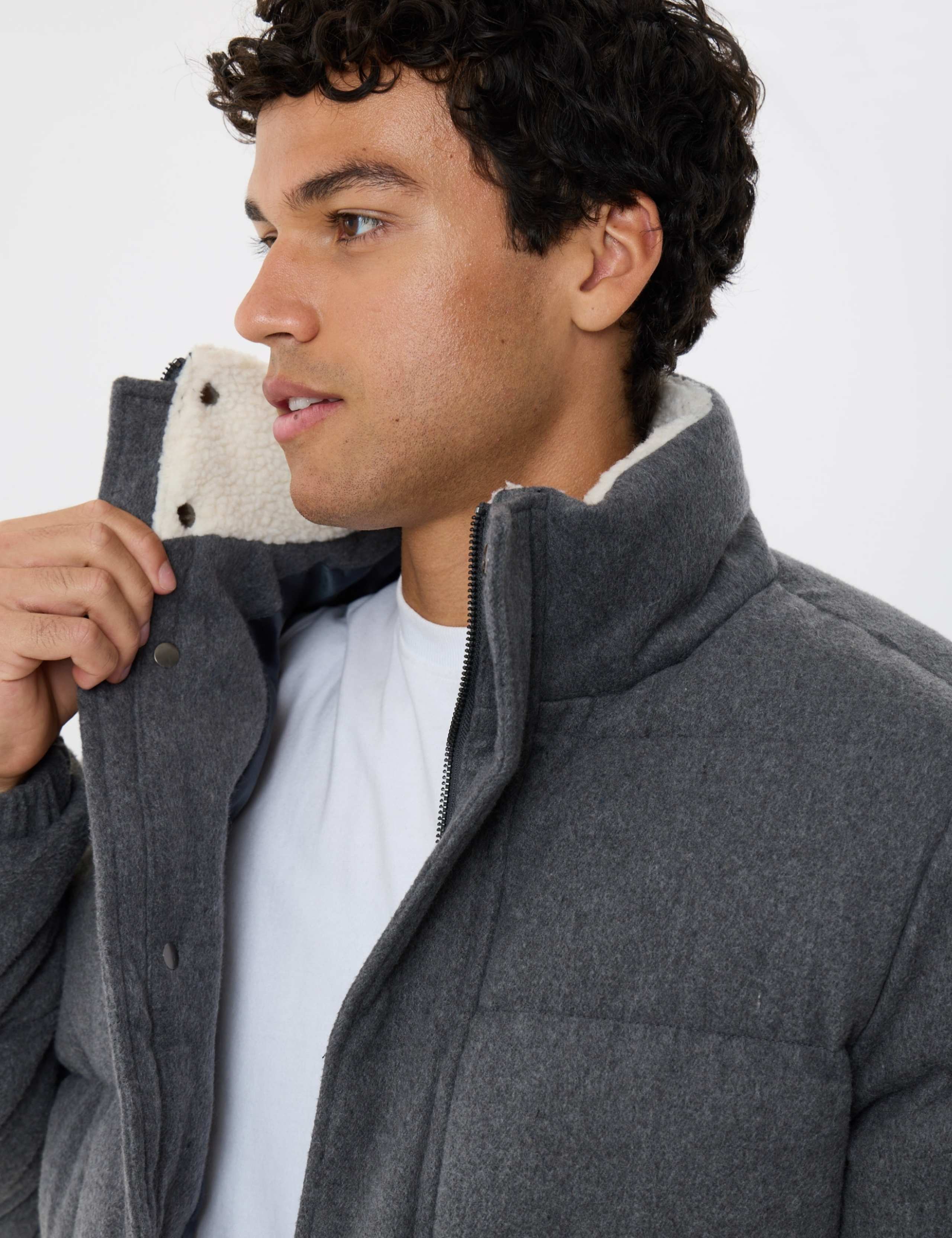 Brushed Puffer Coat 4 of 6
