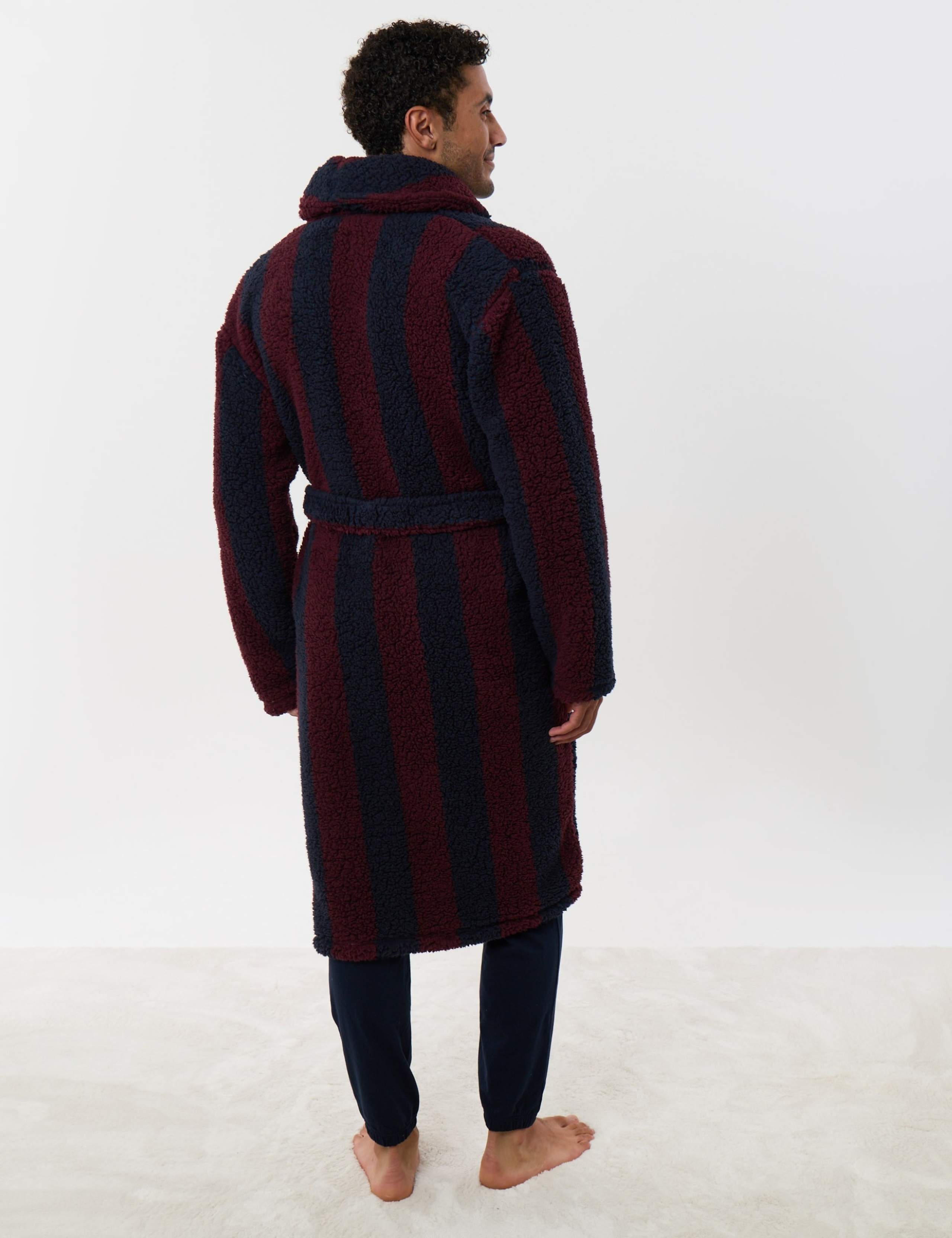 Fleece Striped Dressing Gown 5 of 5