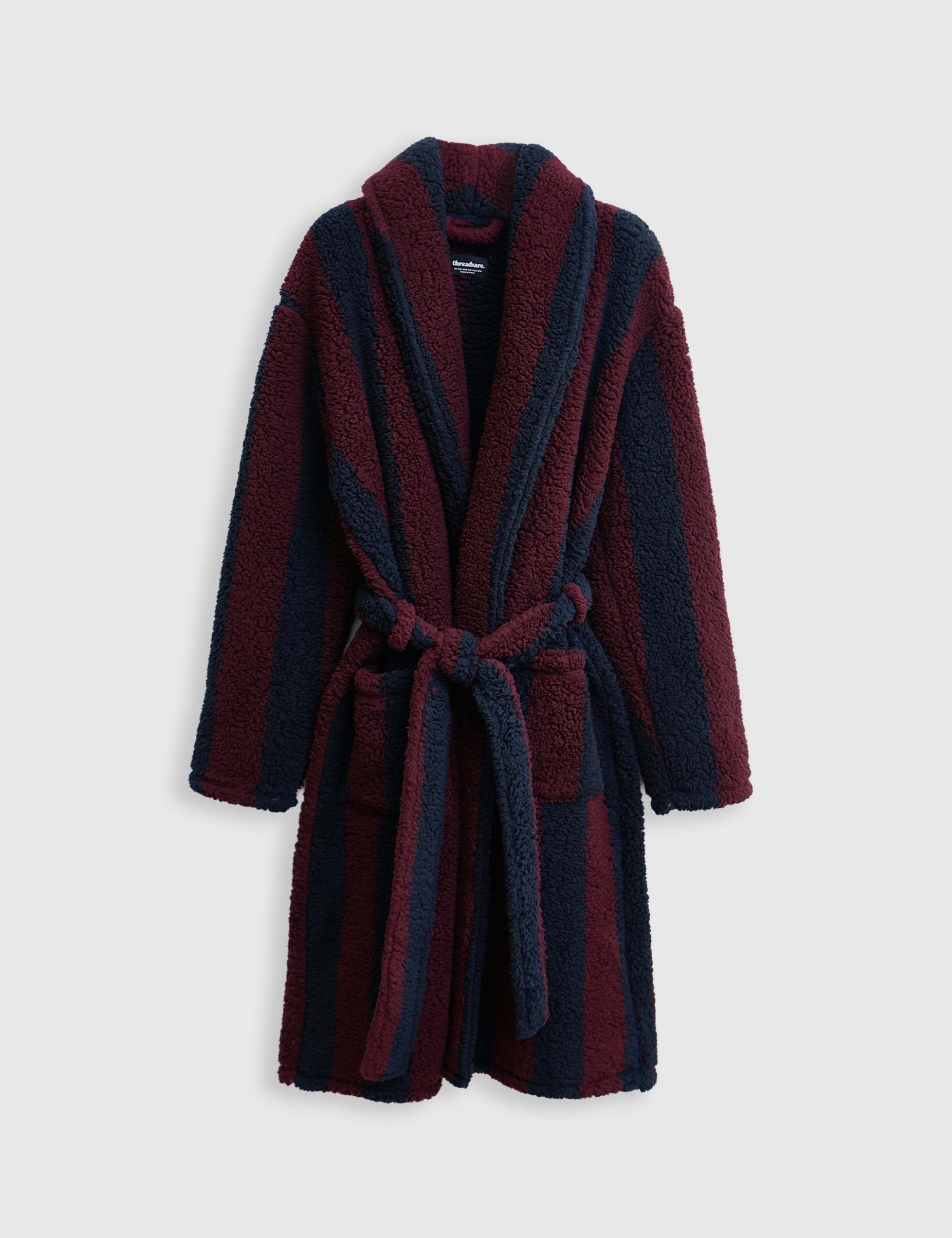 Fleece Striped Dressing Gown 2 of 5