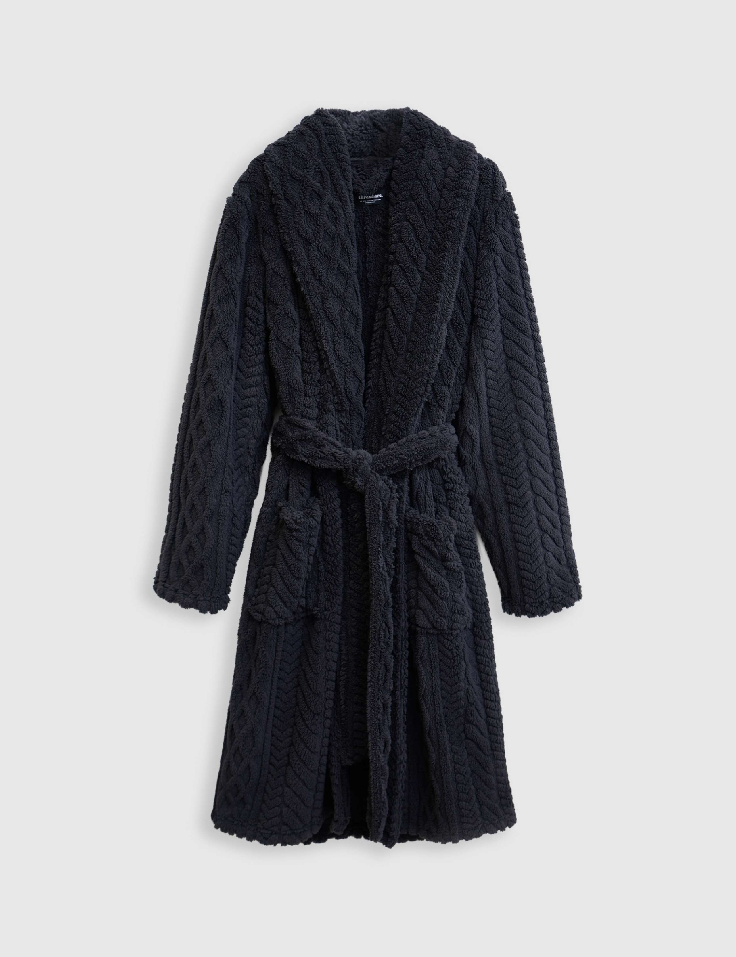 Cable Fleece Dressing Gown 2 of 5