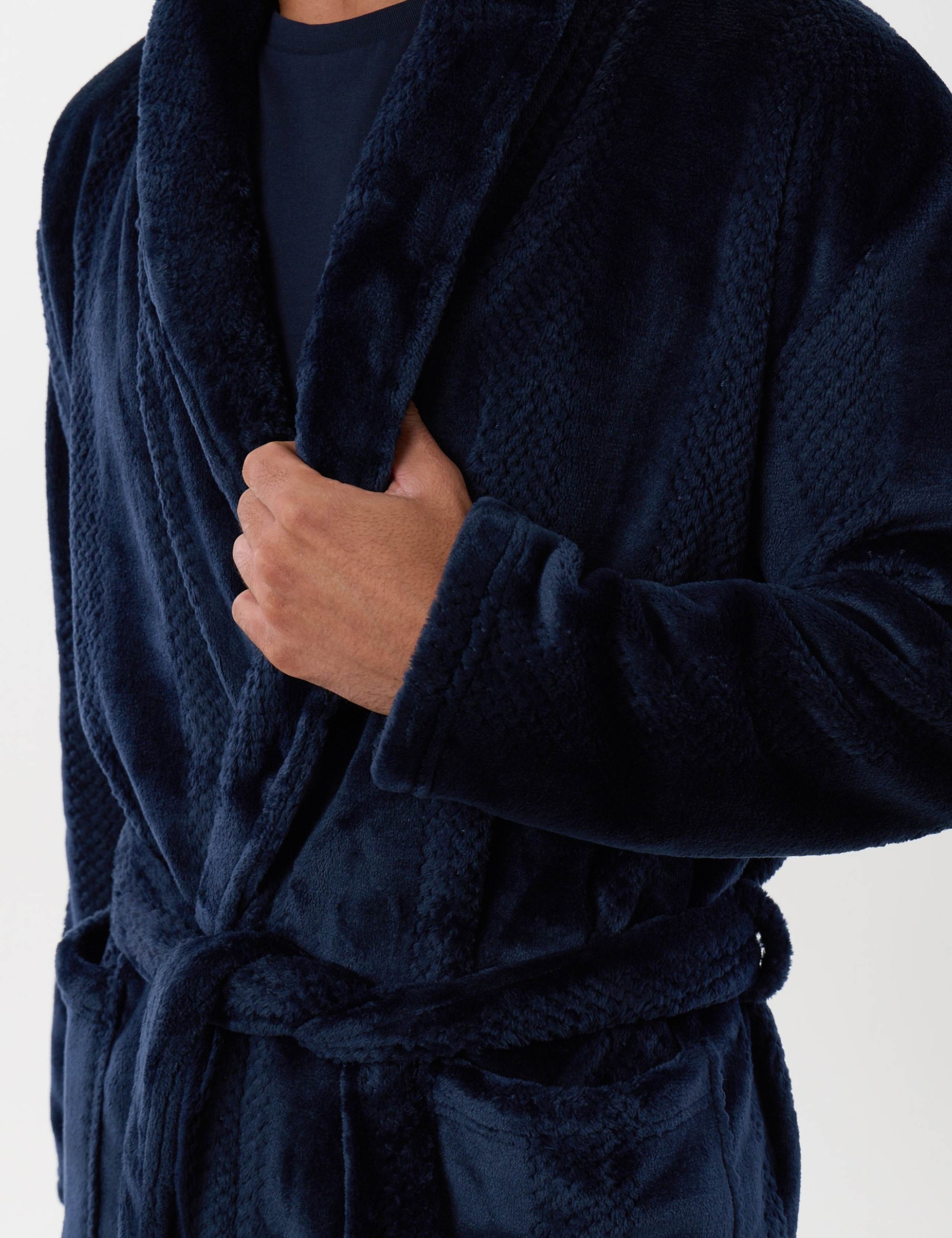 Textured Fleece Dressing Gown 4 of 5