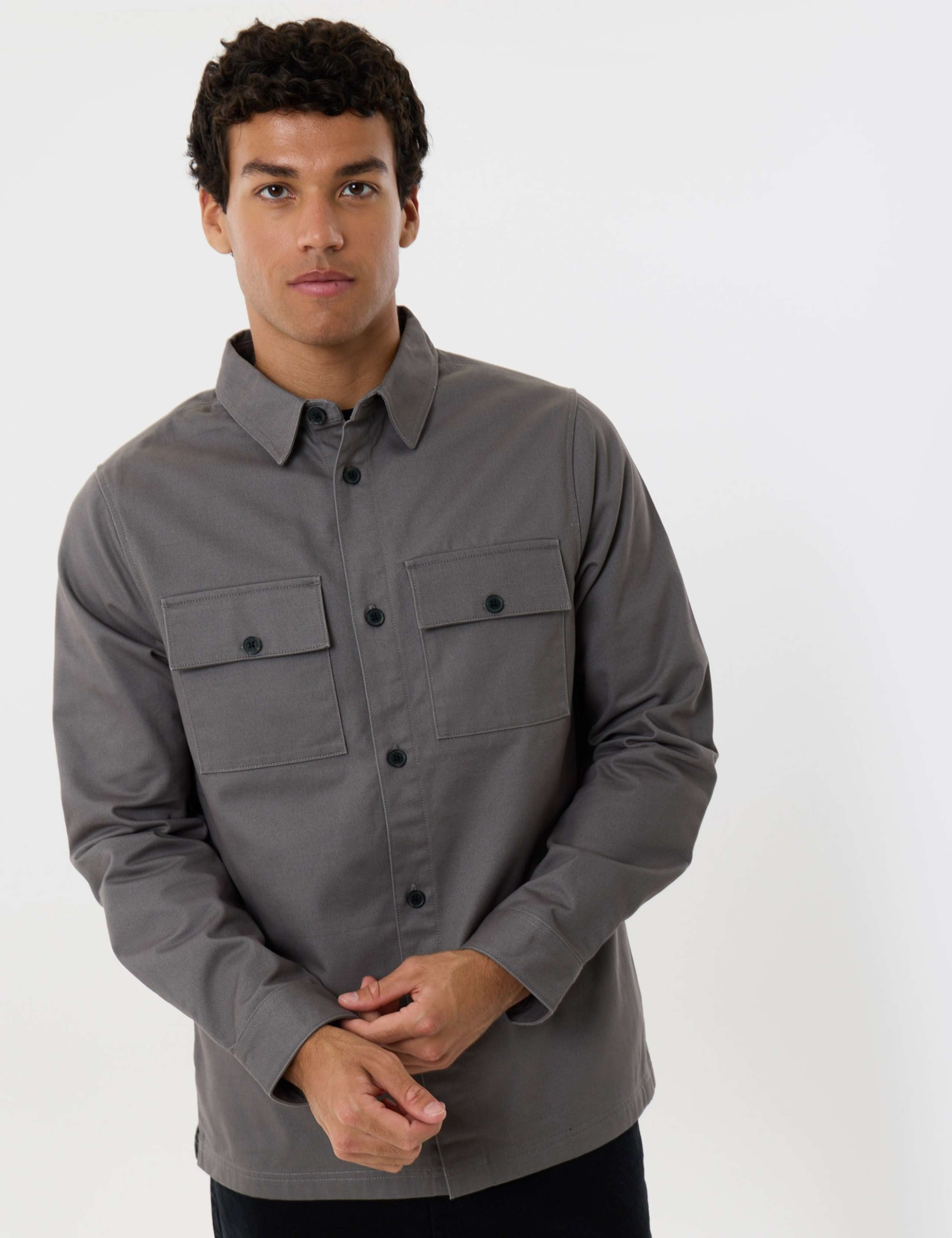Regular Fit Pure Cotton Twill Shacket 3 of 7