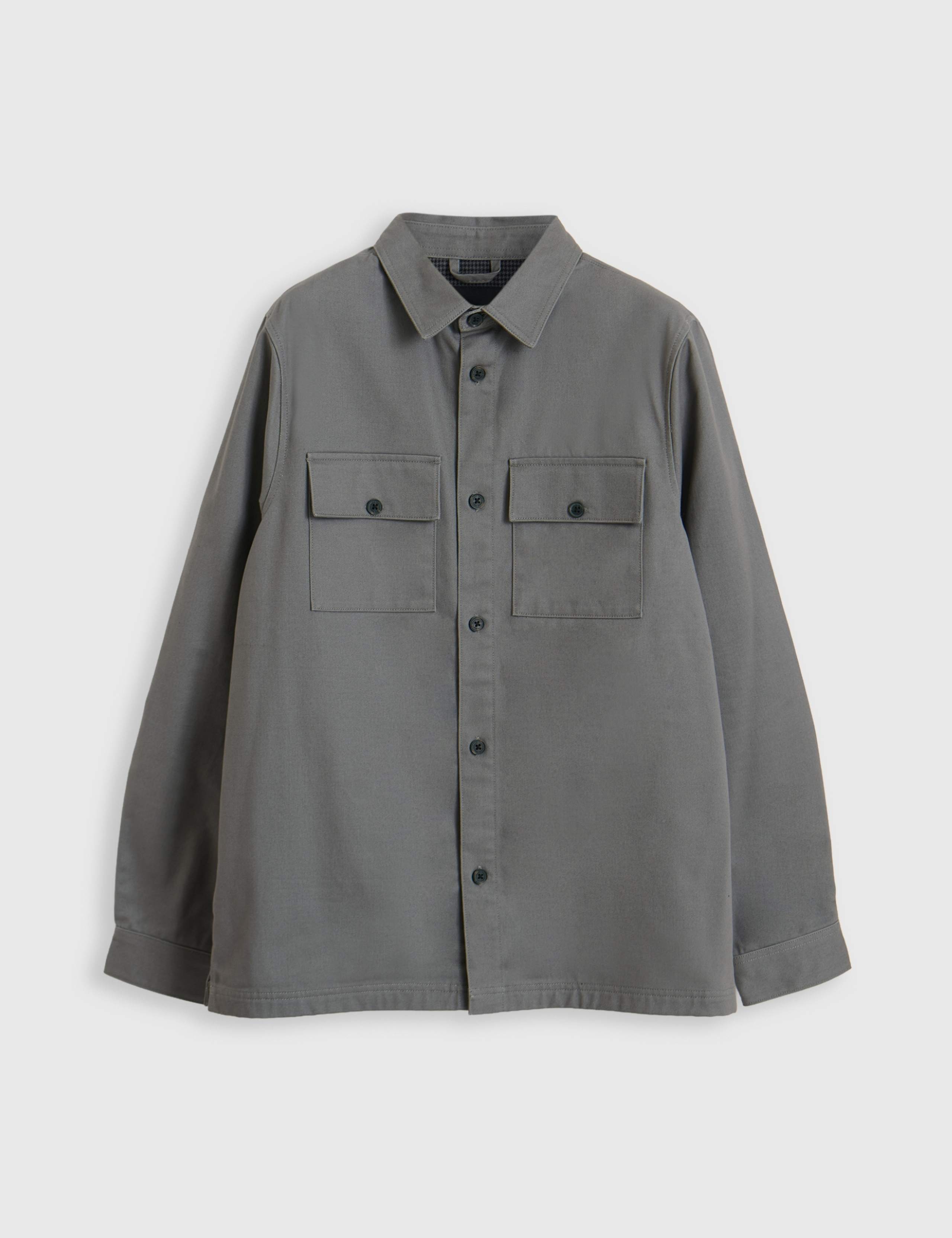 Regular Fit Pure Cotton Twill Shacket 2 of 7