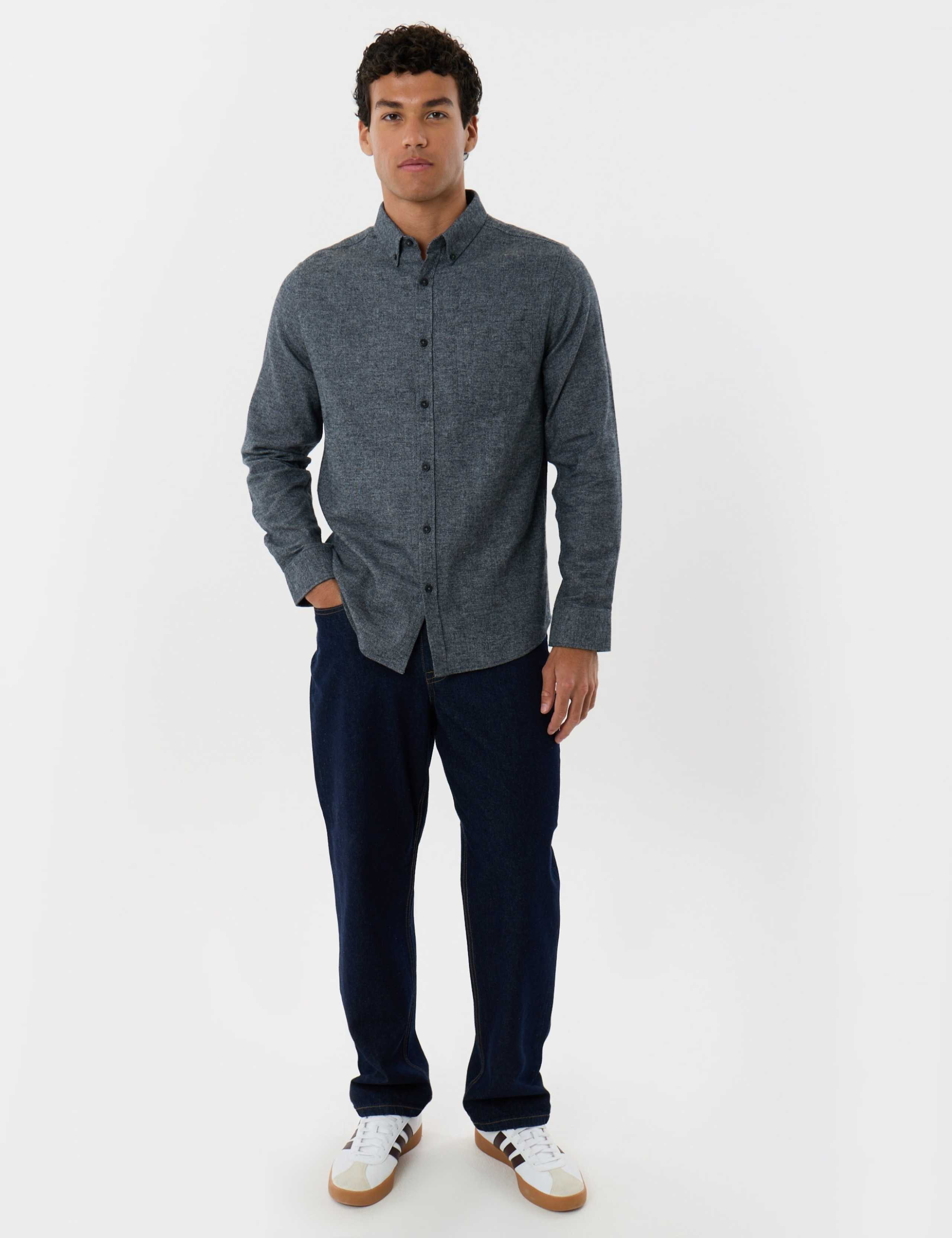 Regular Fit Pure Cotton Textured Shirt by Threadbare at M&S