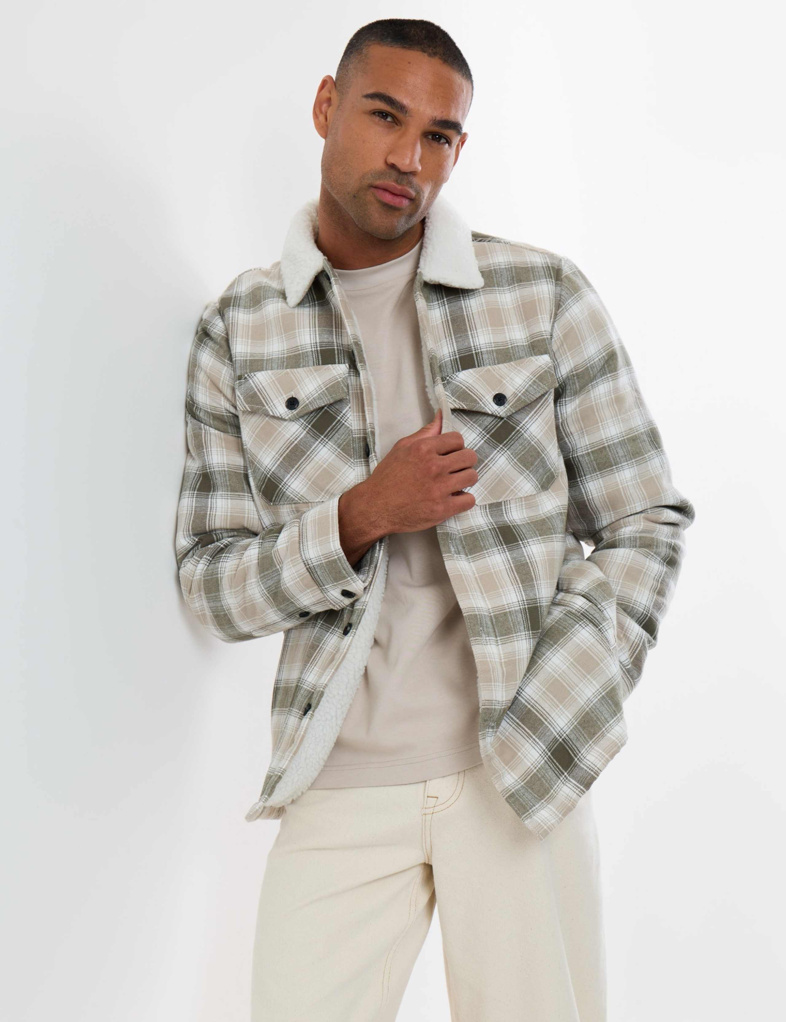 Regular Fit Pure Cotton Shacket 1 of 6