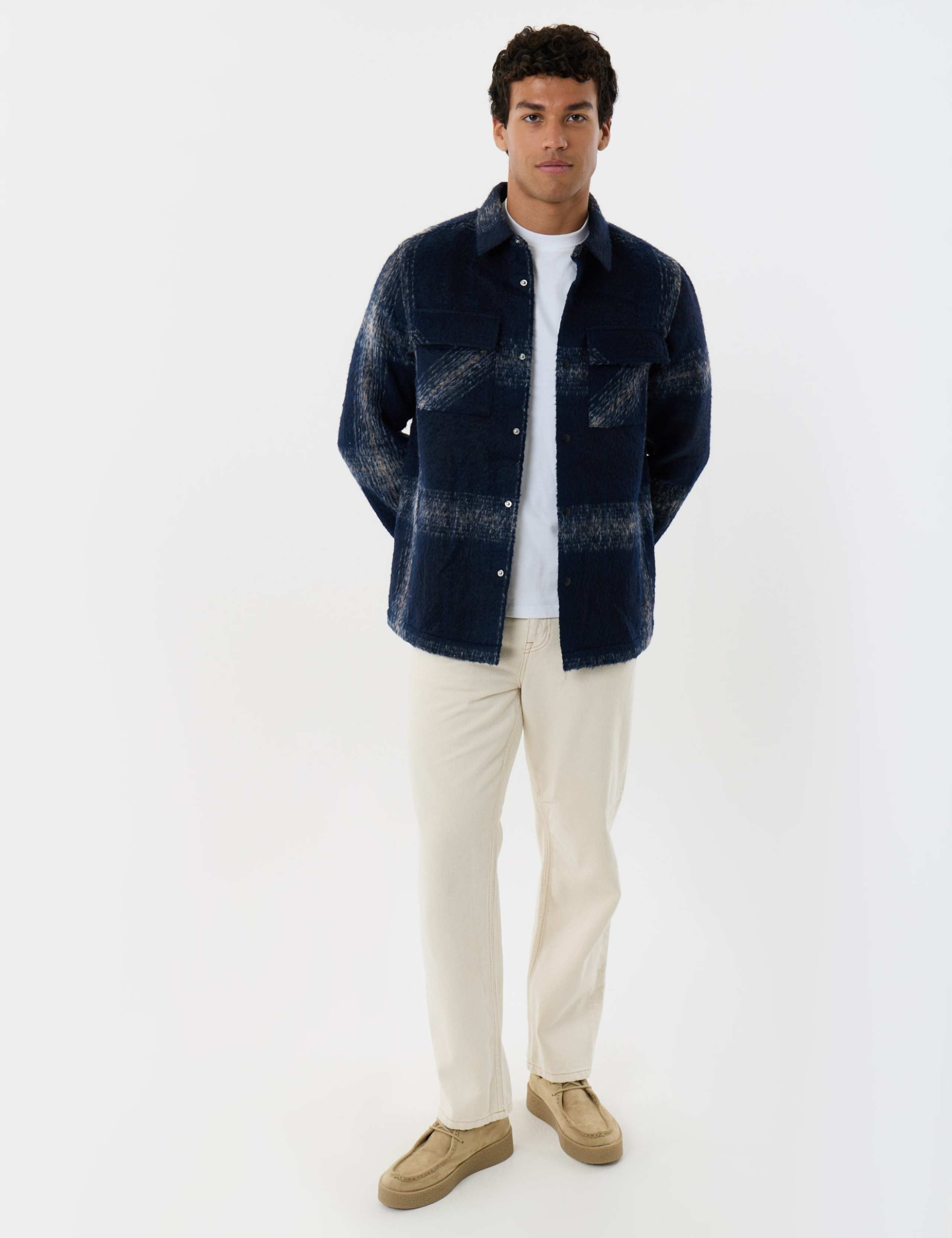 Regular Fit Textured Shacket 3 of 6