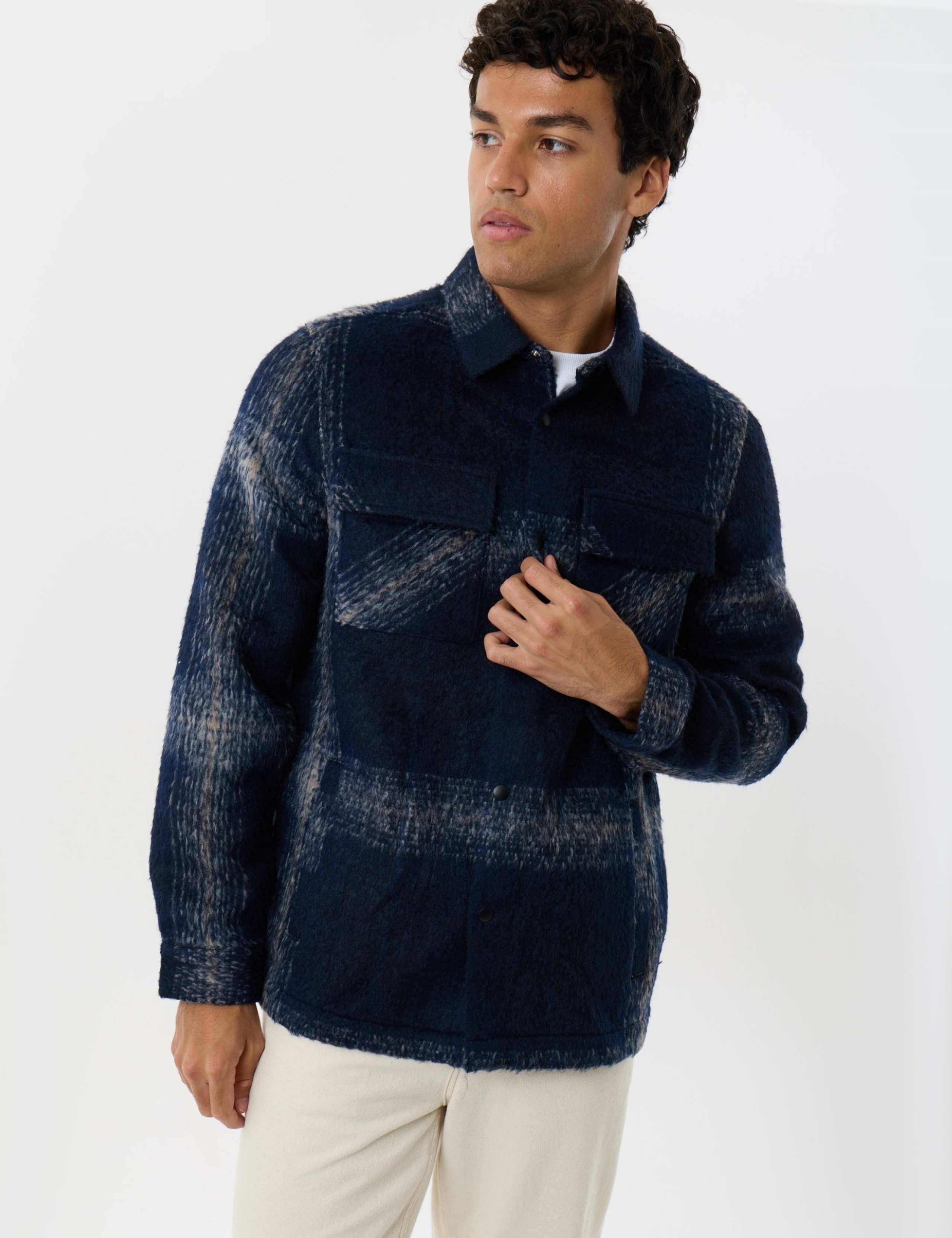 Regular Fit Textured Shacket 5 of 6