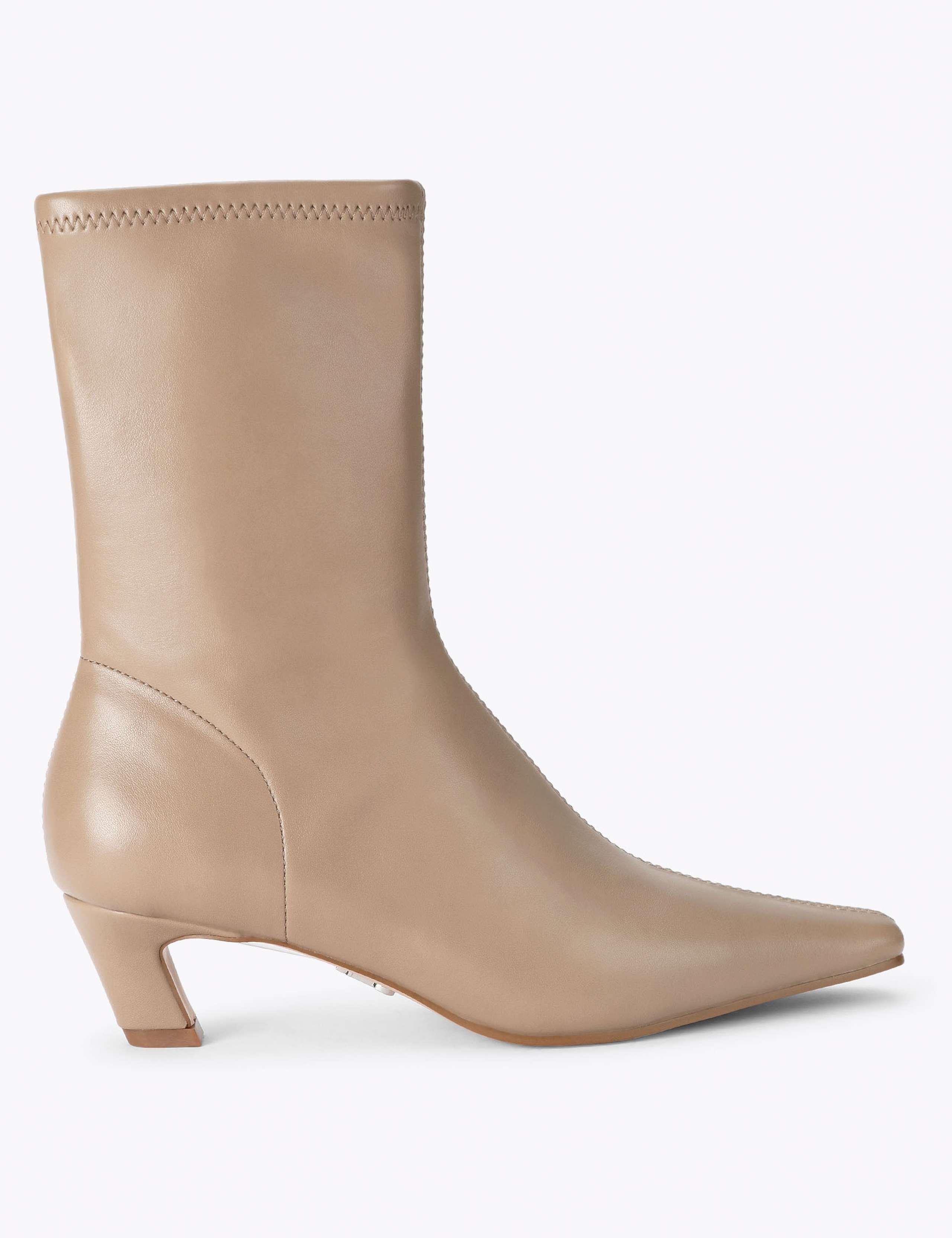 Kimmens Block Heel Pointed Ankle Boots 1 of 4