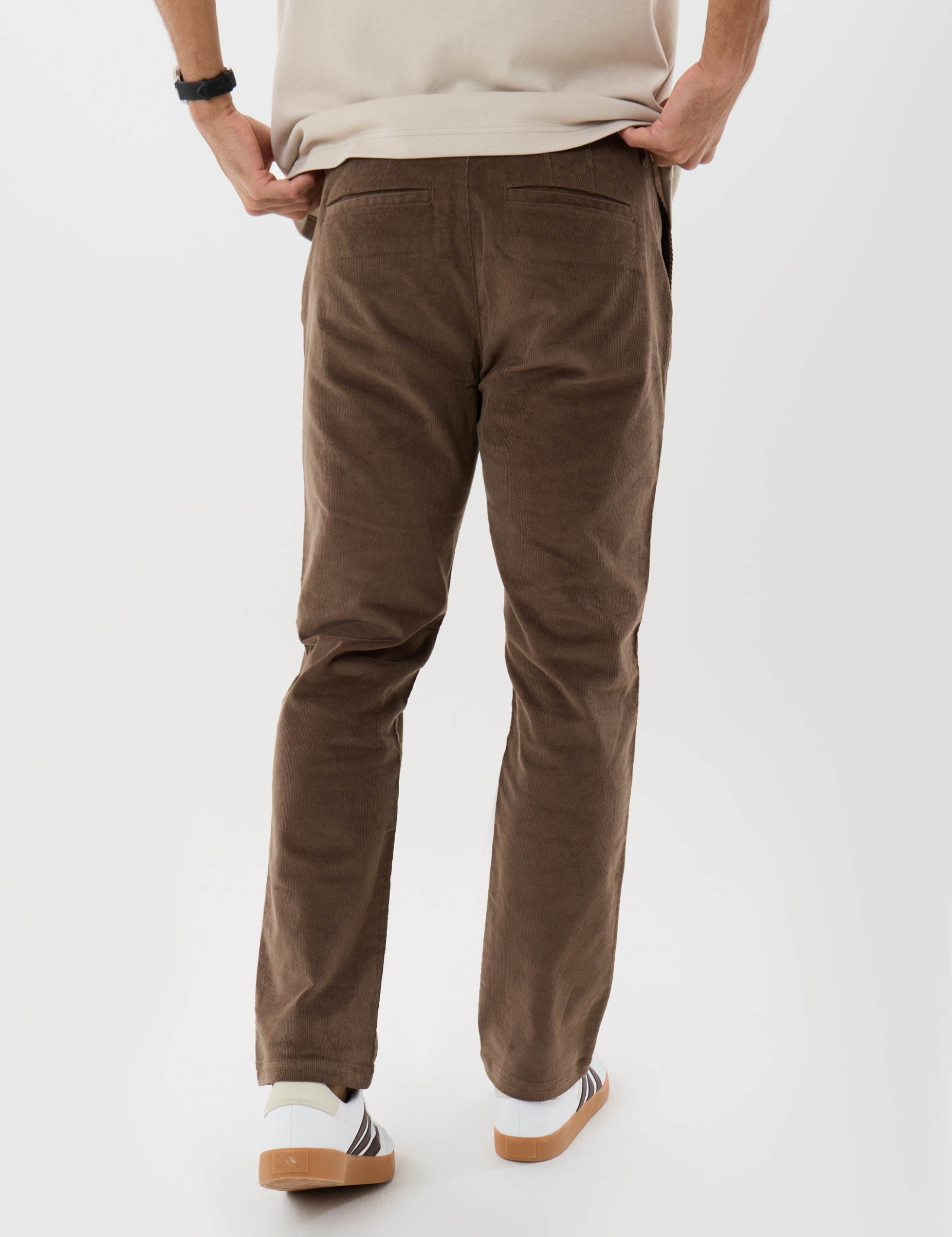 Straight Fit Cotton Rich Corduroy Trousers 5 of 5