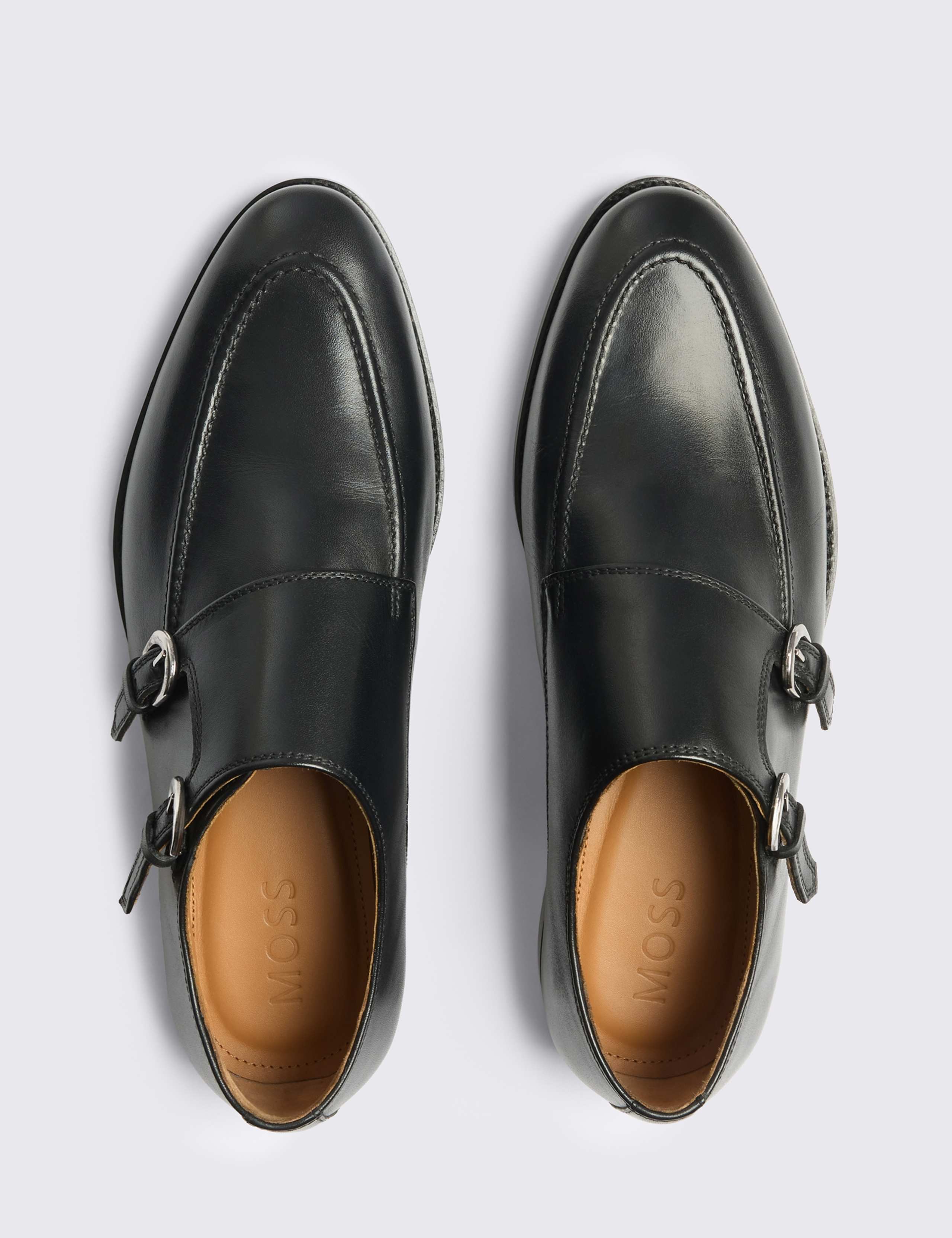 Leather Double Monk Strap Shoes 3 of 4