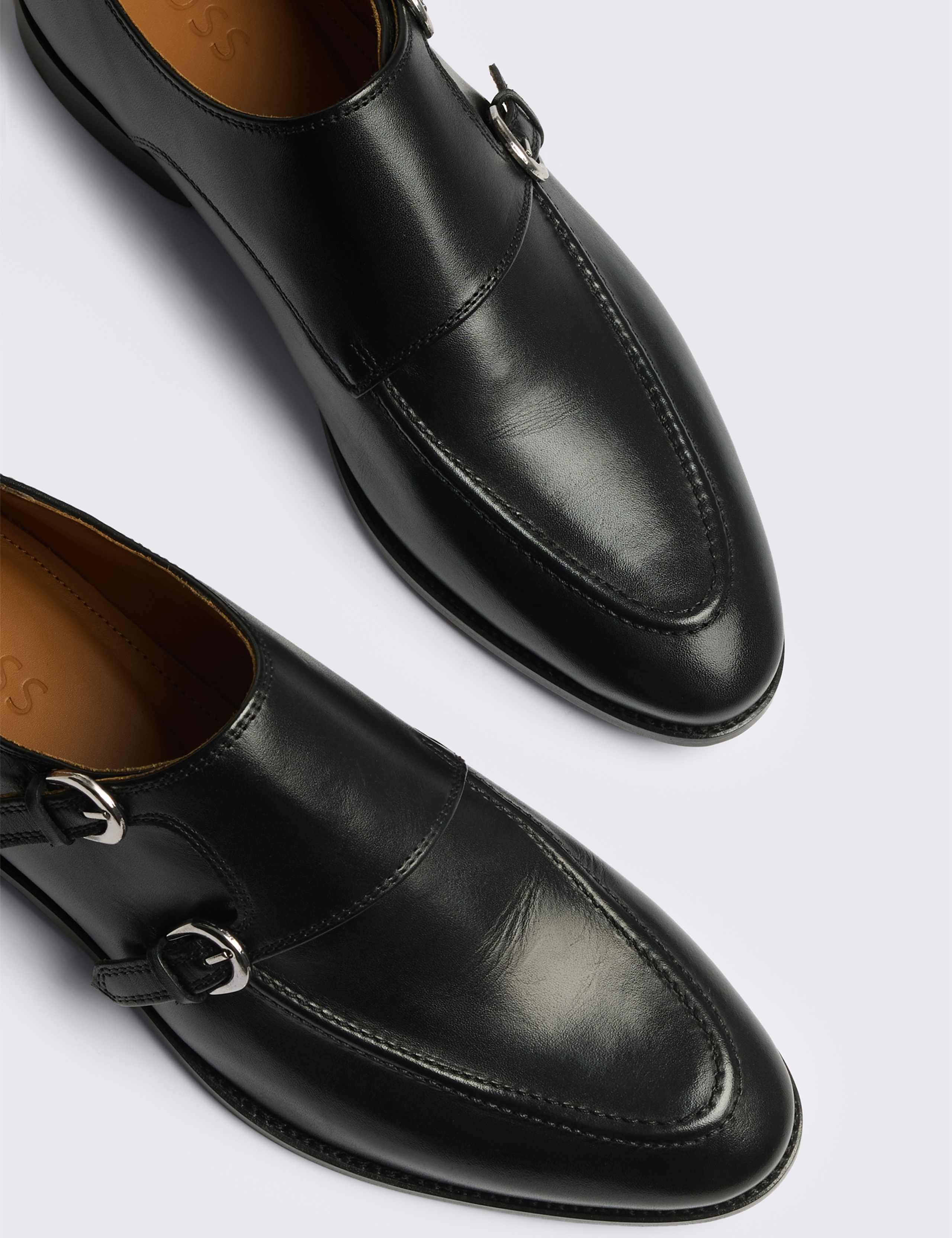 Leather Double Monk Strap Shoes 4 of 4