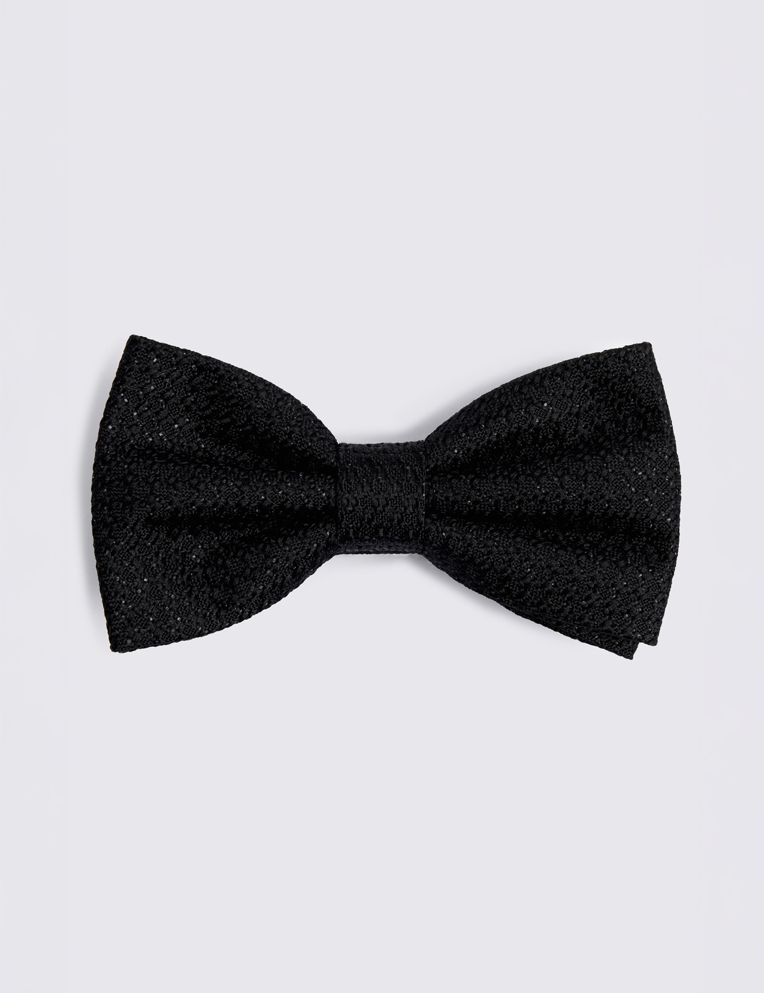 Textured Italian Pure Silk Bow Tie 1 of 2