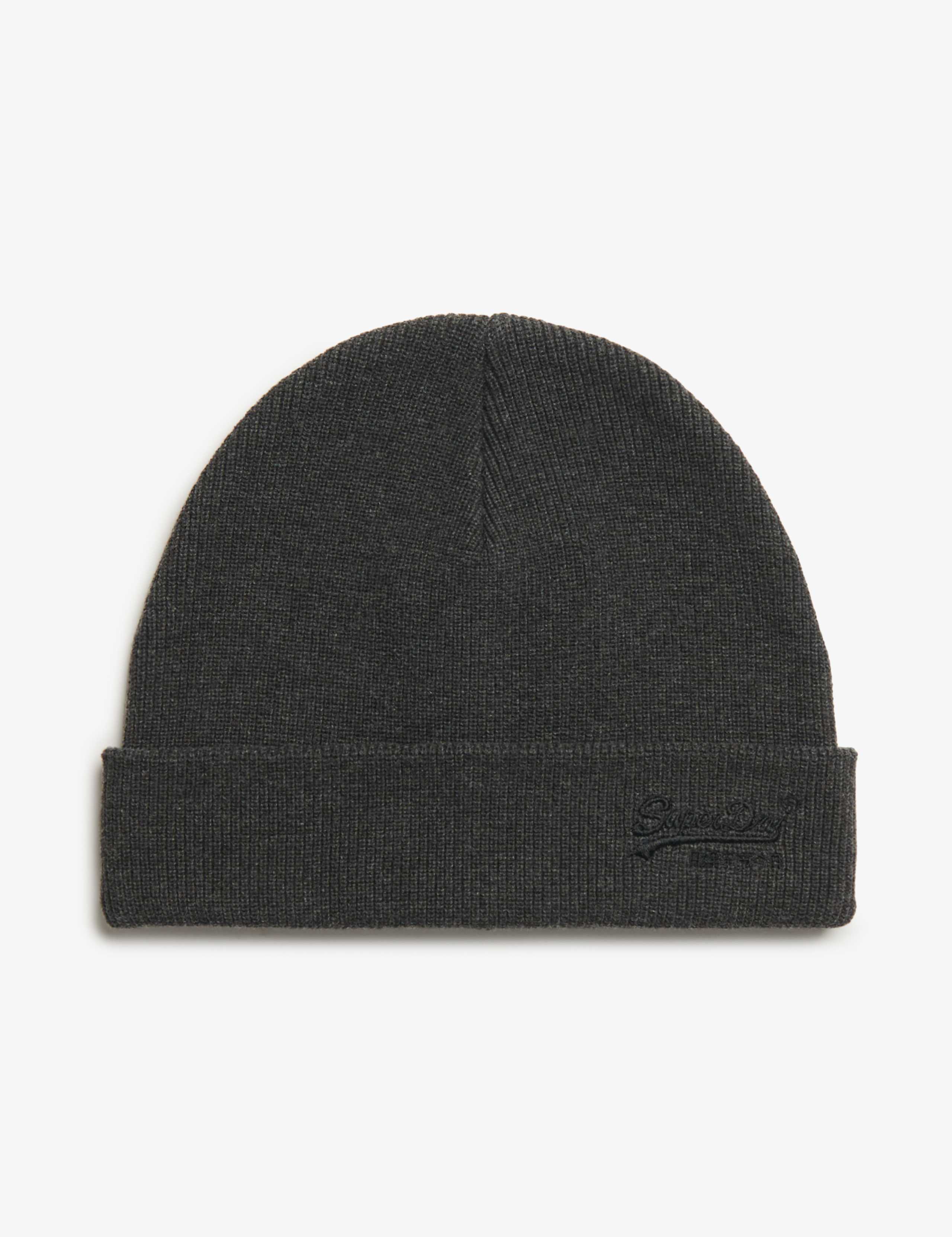 Cotton Rich Knitted Beanie Hat 1 of 3