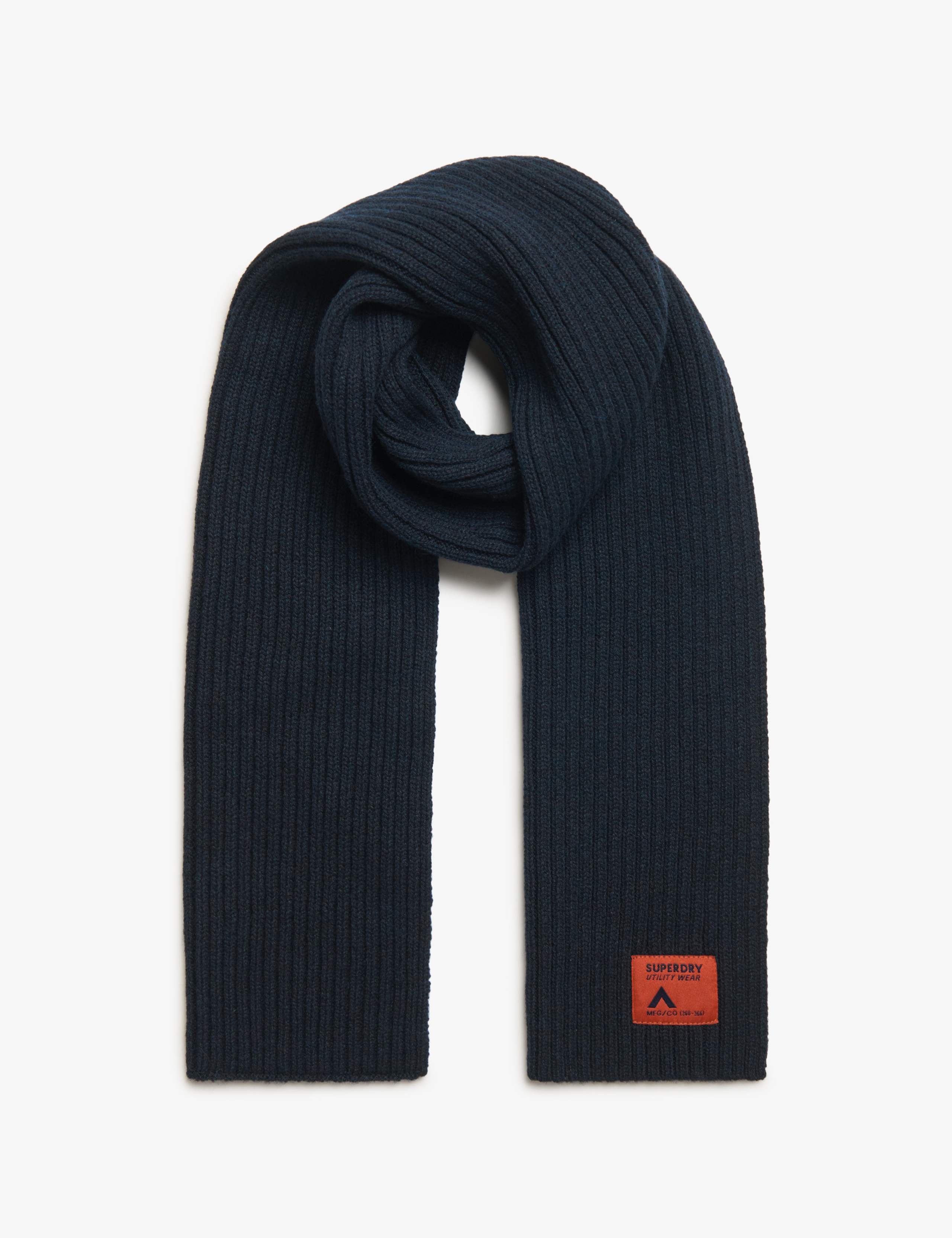 Wool Blend Ribbed Knit Scarf 2 of 3