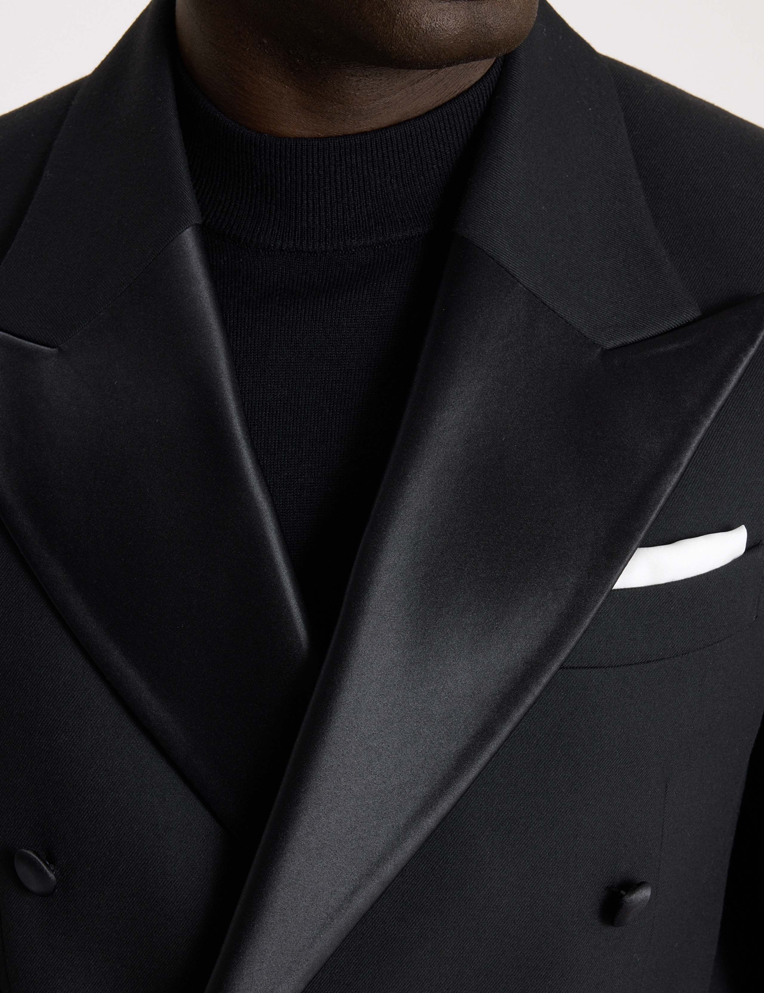 Relaxed Fit Double Breasted Tuxedo Jacket 4 of 5