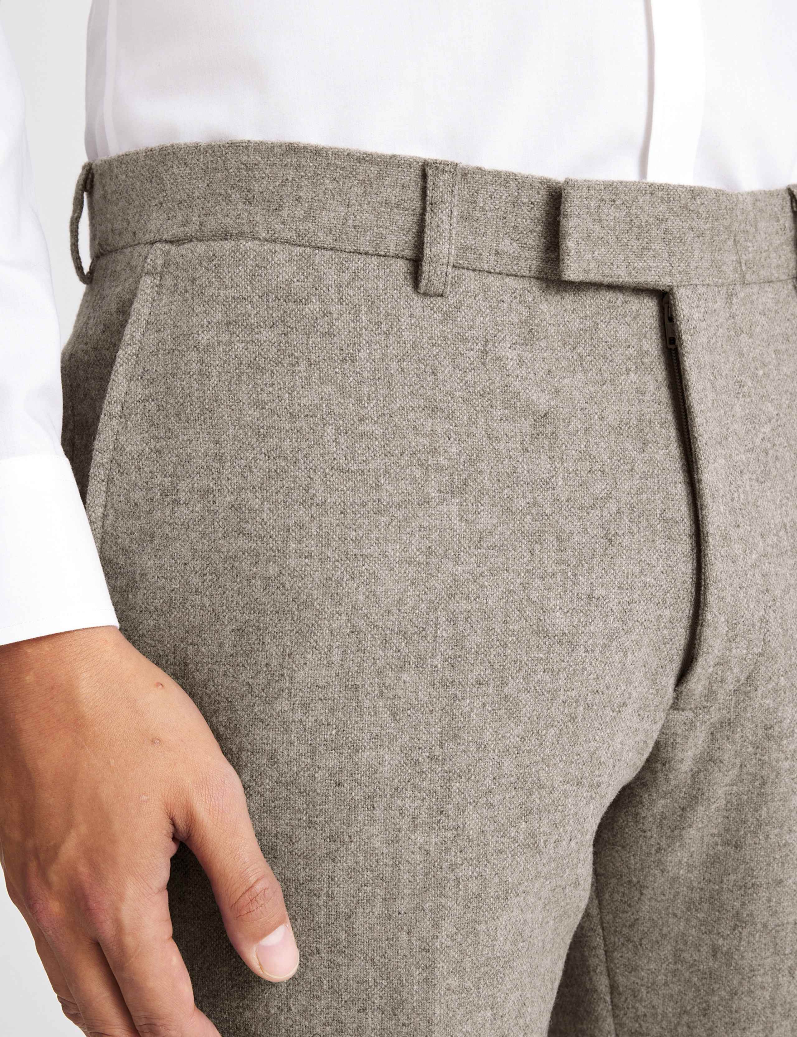 Slim Fit Wool Rich Donegal Suit Trousers 2 of 3