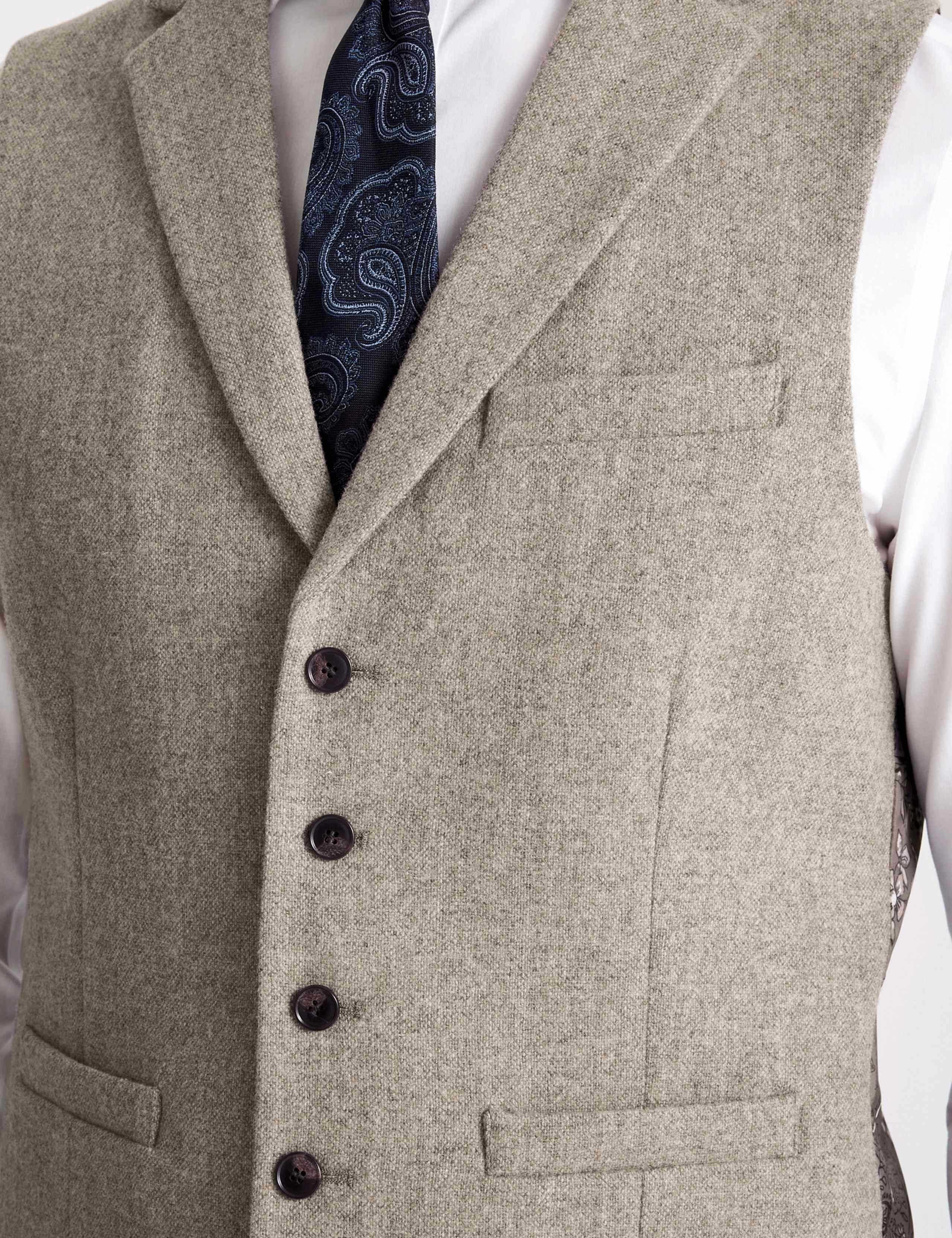 Slim Fit Wool Rich Donegal Waistcoat 2 of 3