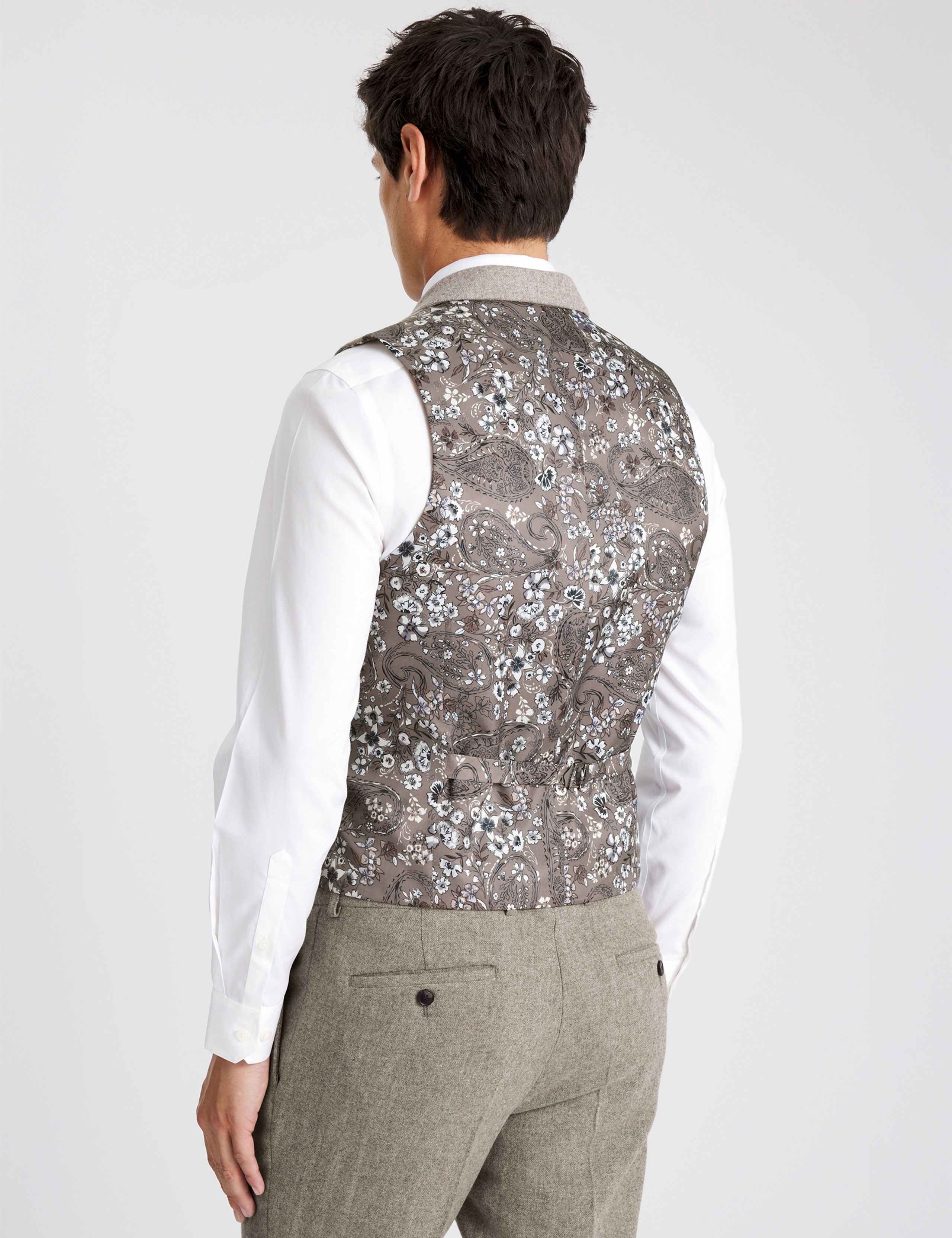 Slim Fit Wool Rich Donegal Waistcoat 3 of 3