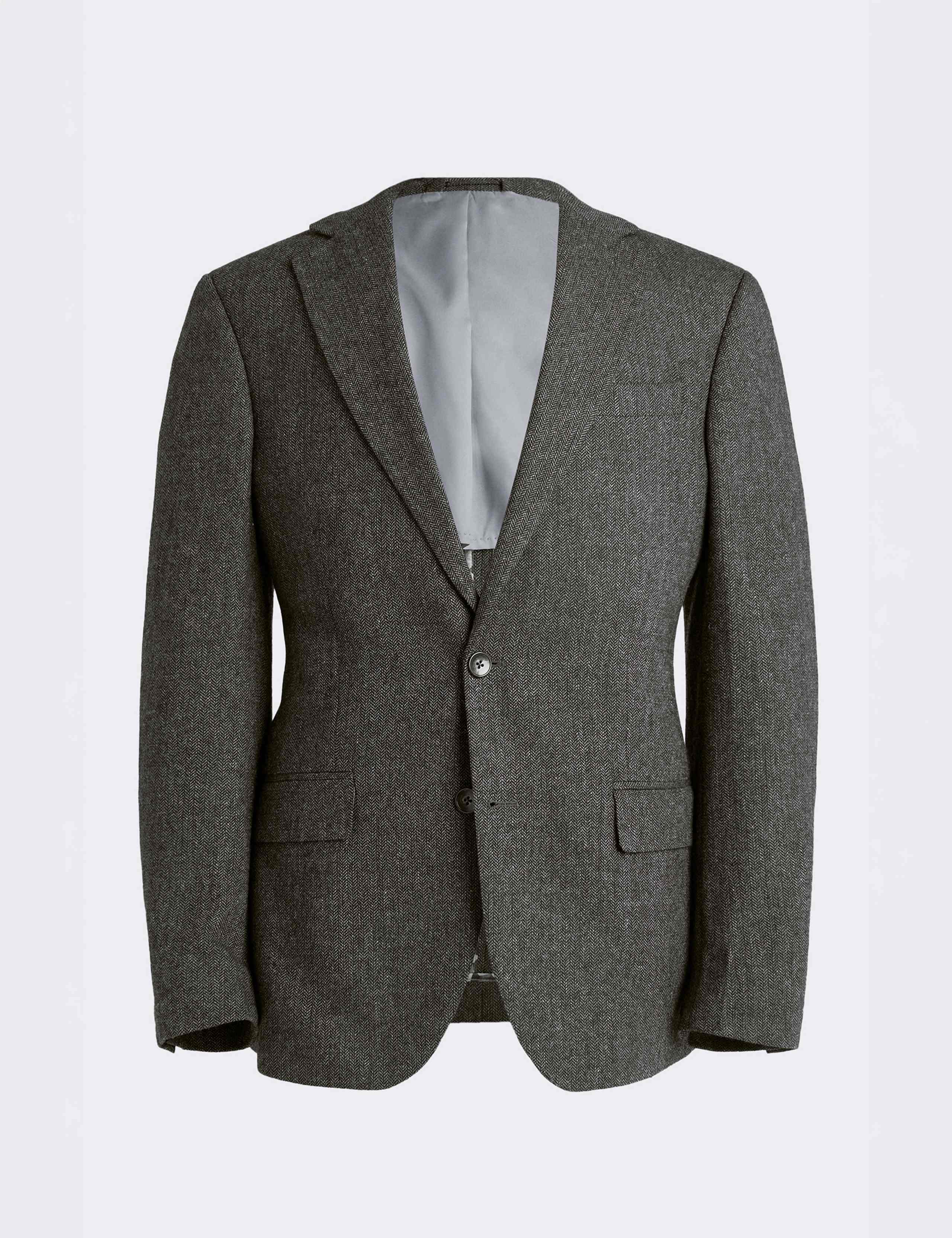 Tailored Fit Wool Blend Herringbone Suit Jacket 7 of 7