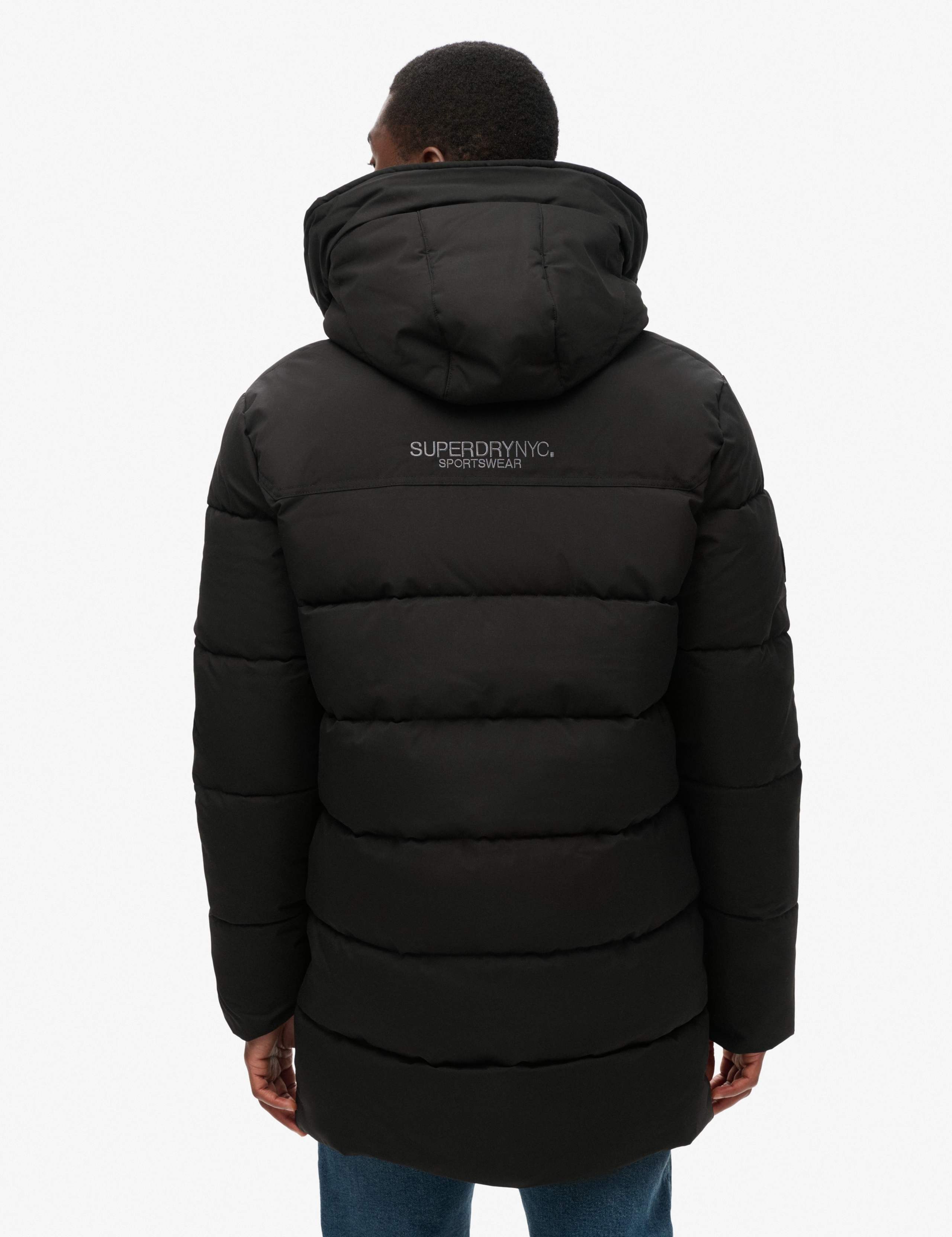 Padded Chevron Quilted Hooded Parka Coat 5 of 5