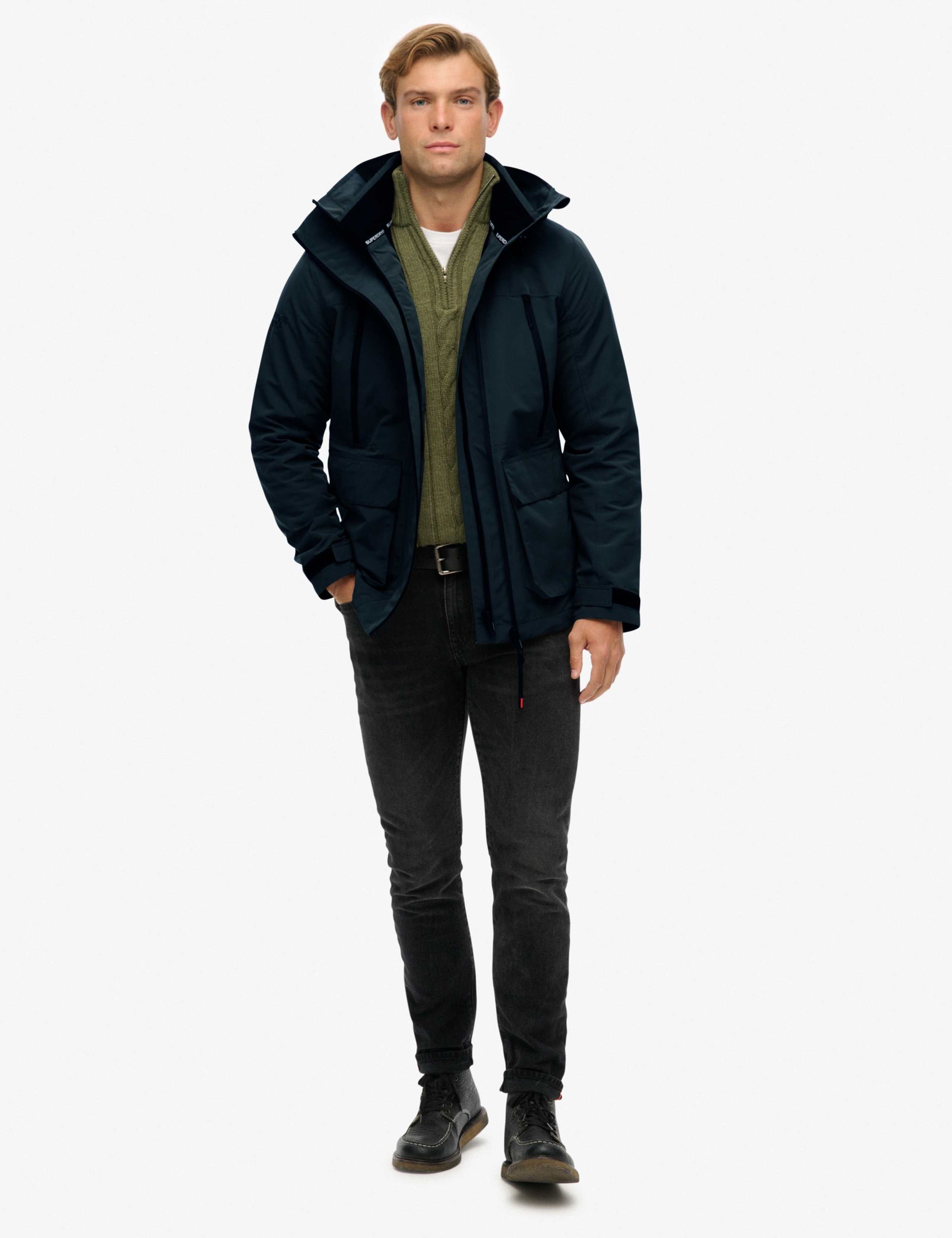 Lightweight Hooded Colour Block Windbreaker Jacket 3 of 7