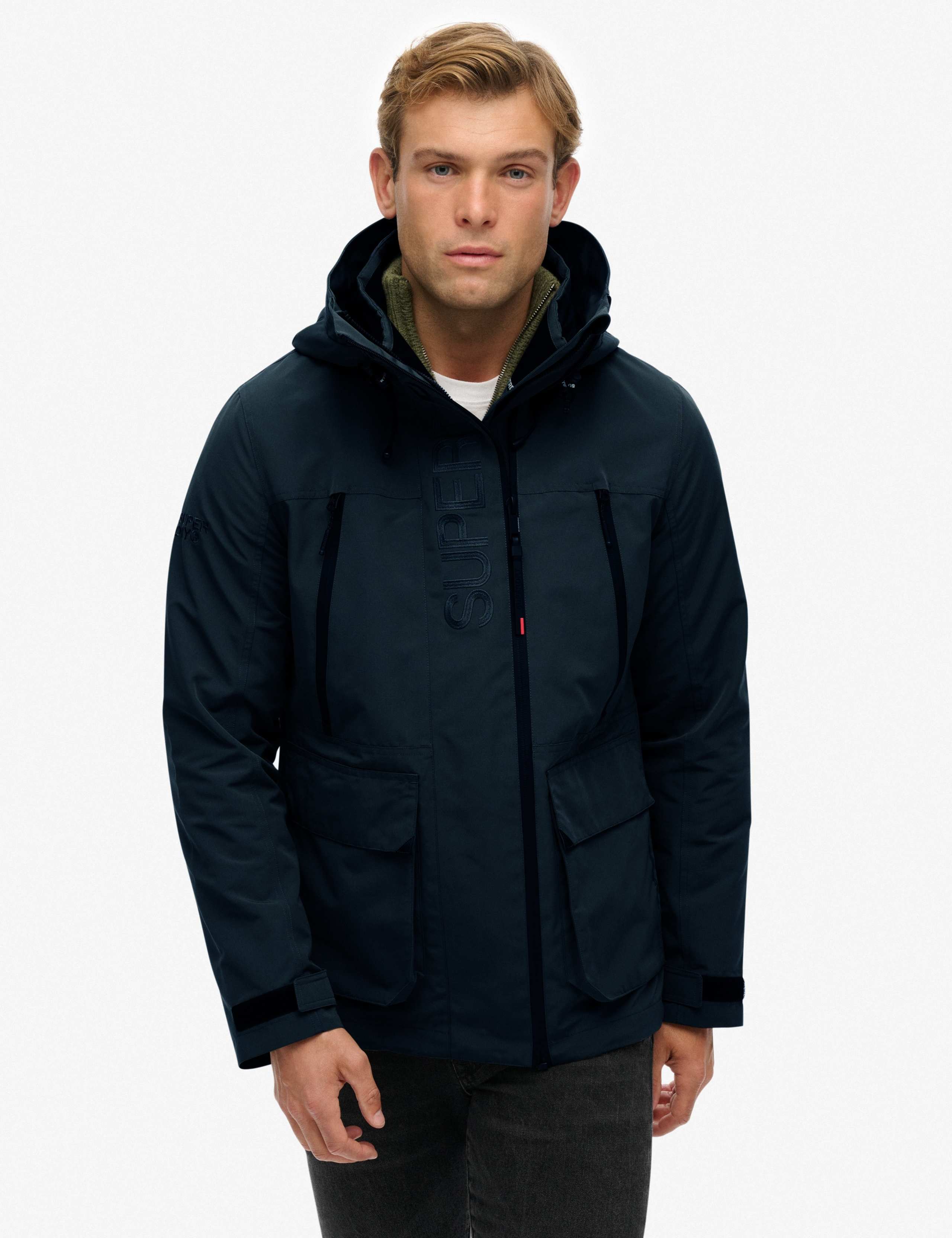 Lightweight Hooded Colour Block Windbreaker Jacket 4 of 7