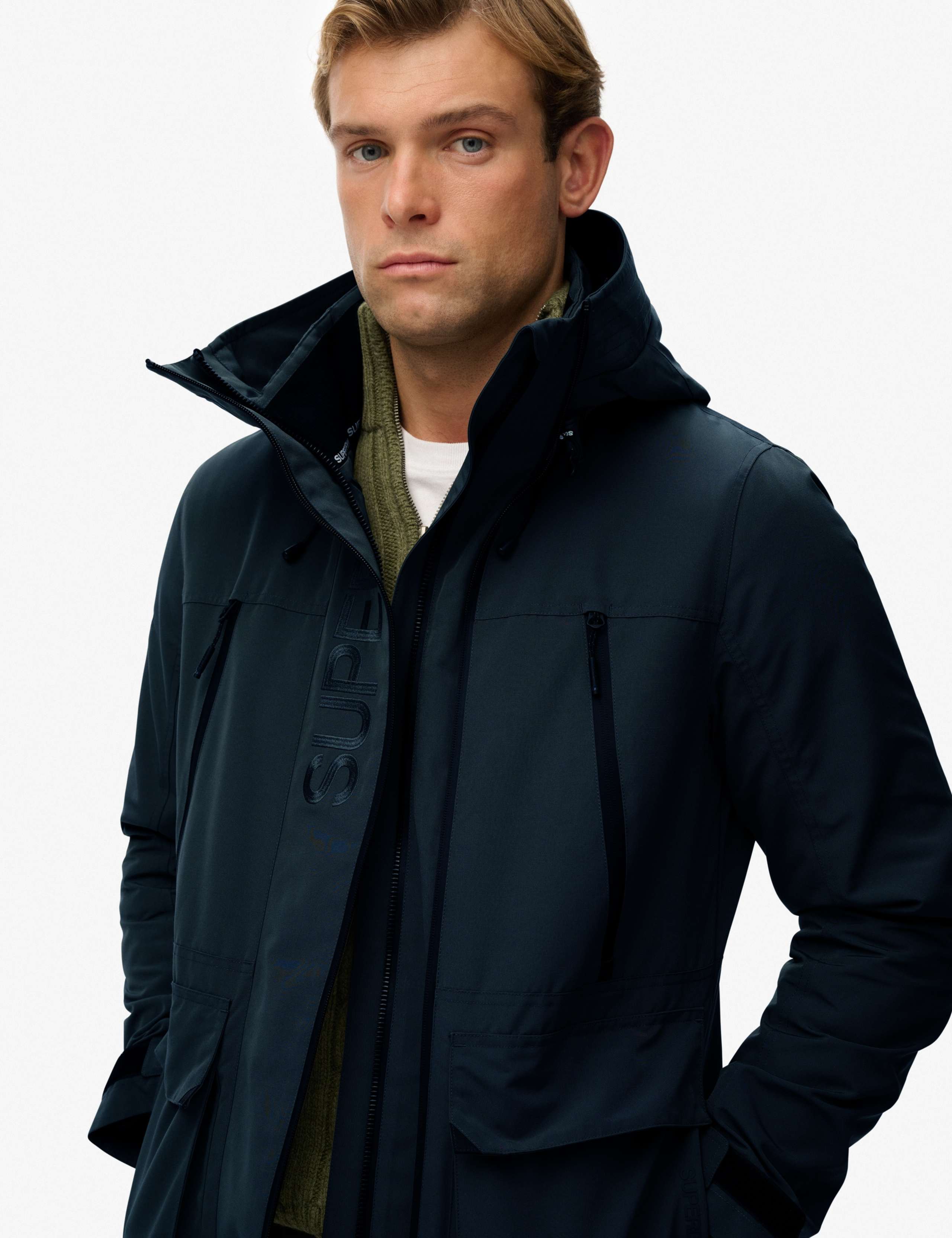 Lightweight Hooded Colour Block Windbreaker Jacket 6 of 7