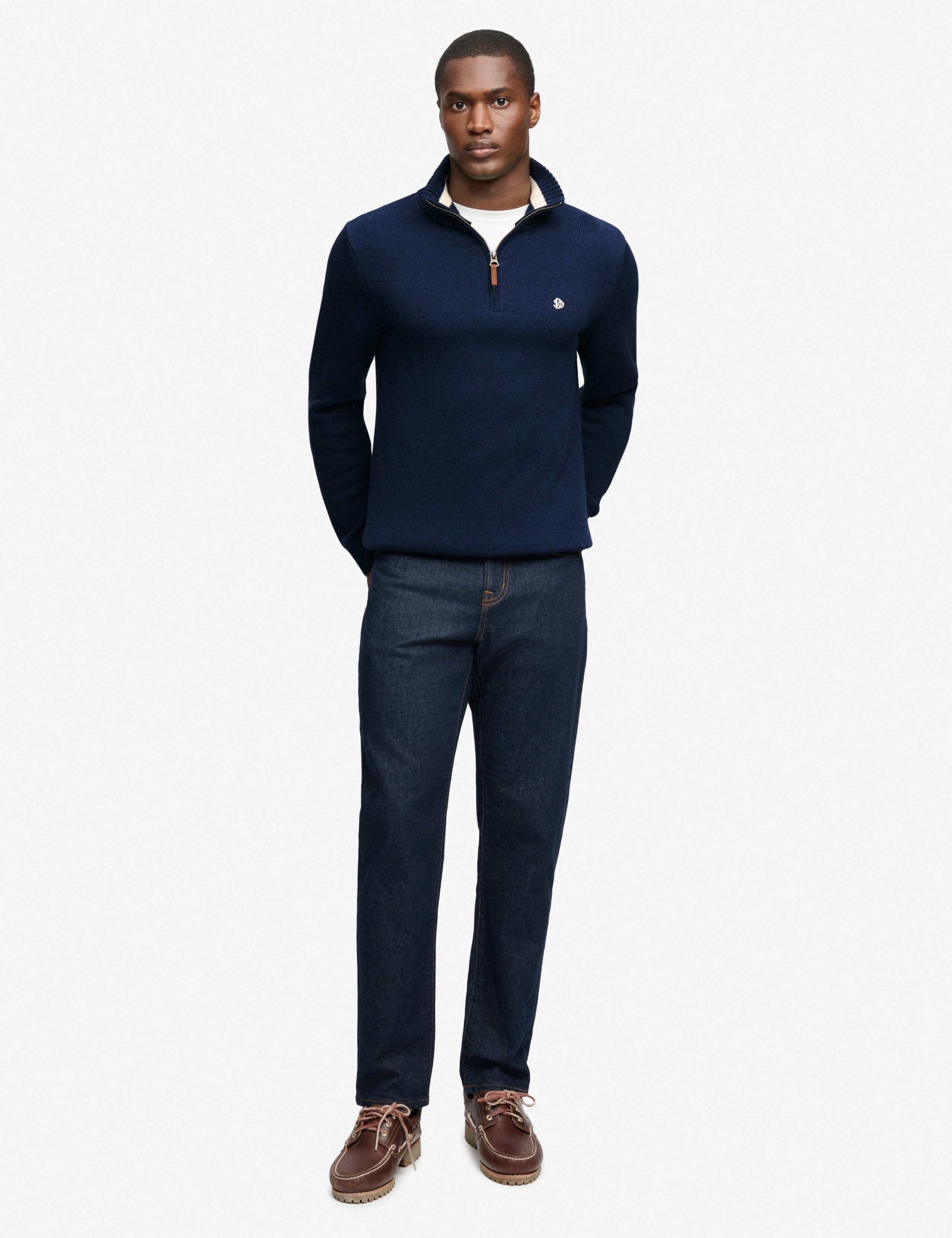Pure Cotton Half Zip Jumper 3 of 5