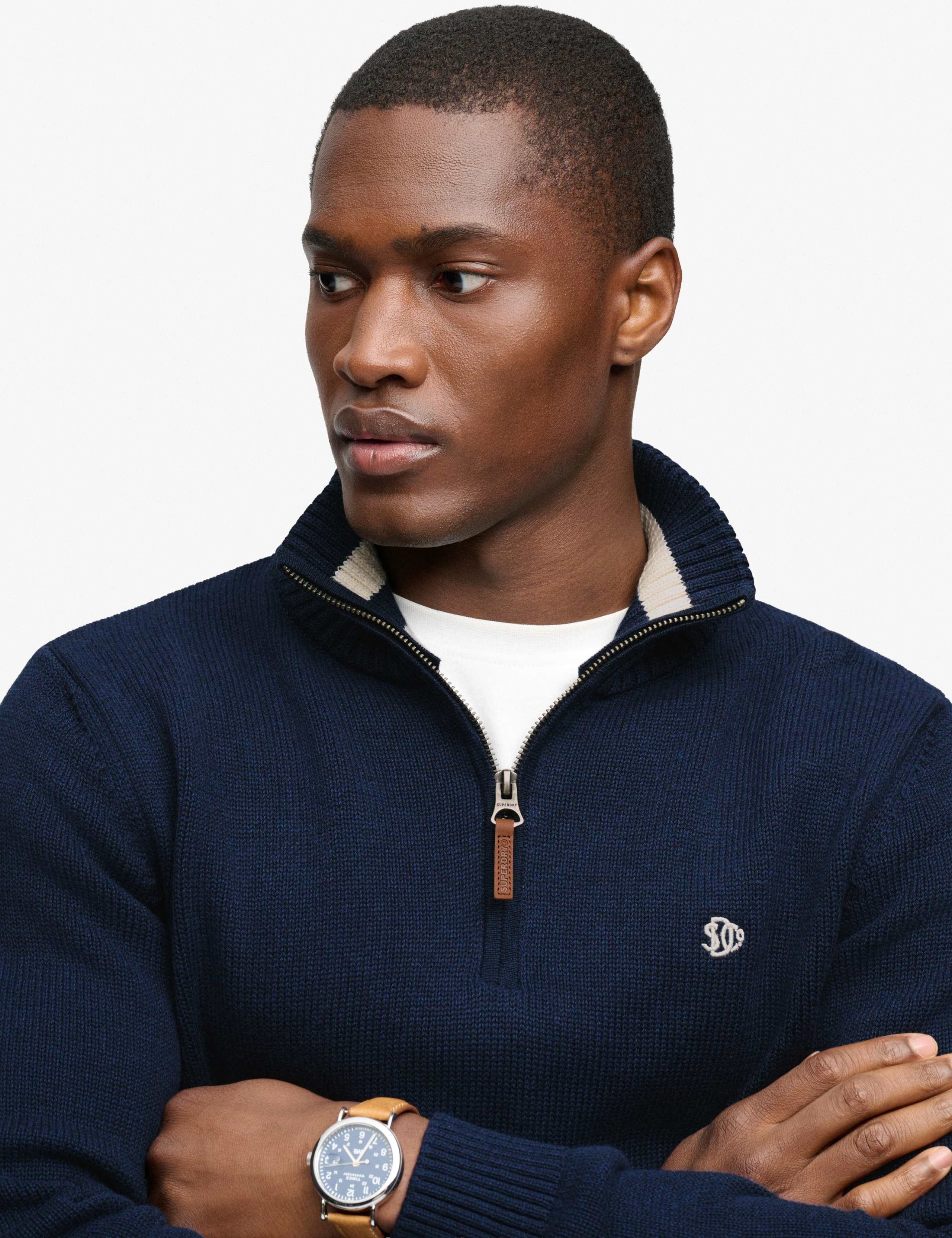 Pure Cotton Half Zip Jumper 4 of 5