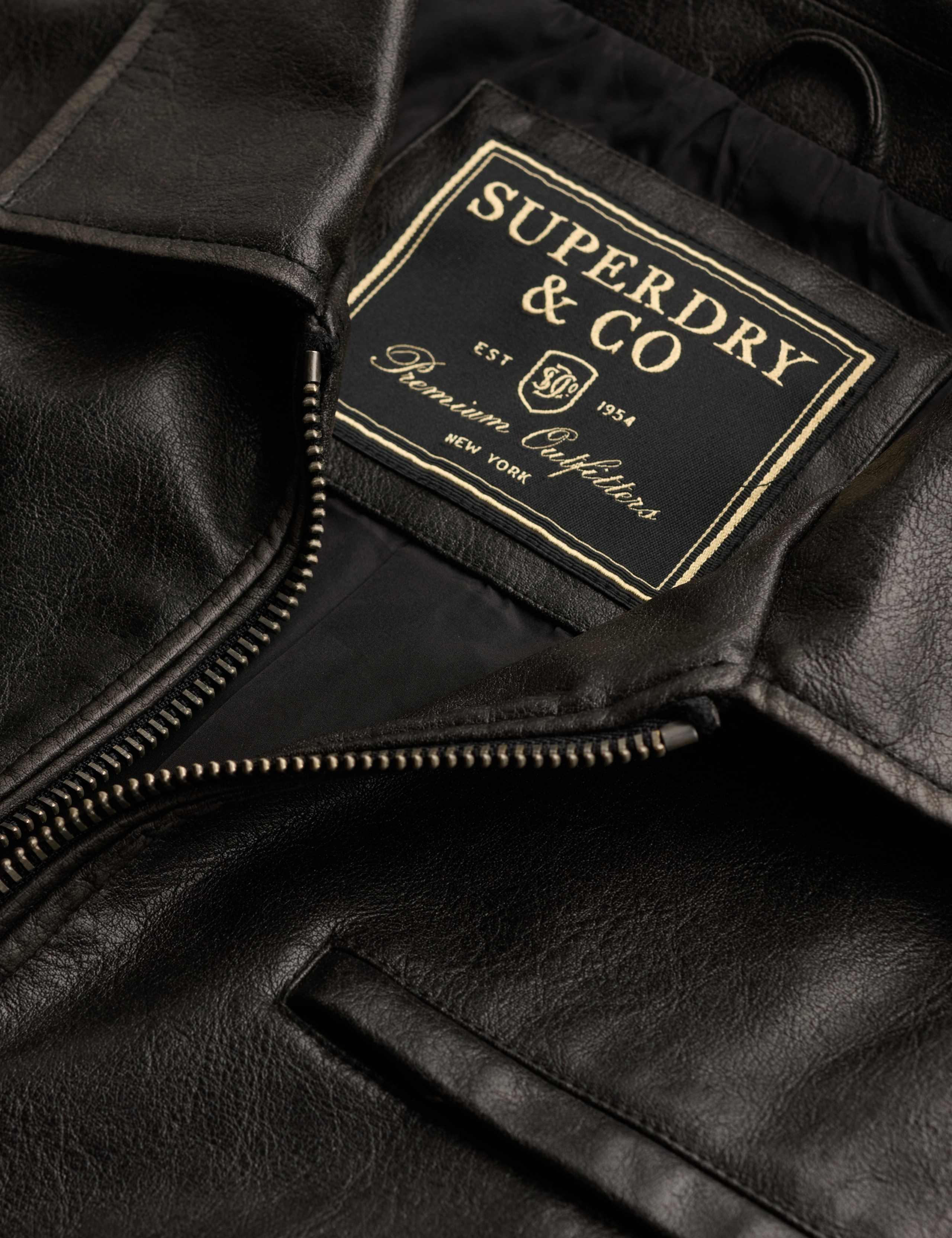 Faux Leather Distressed Jacket 8 of 8