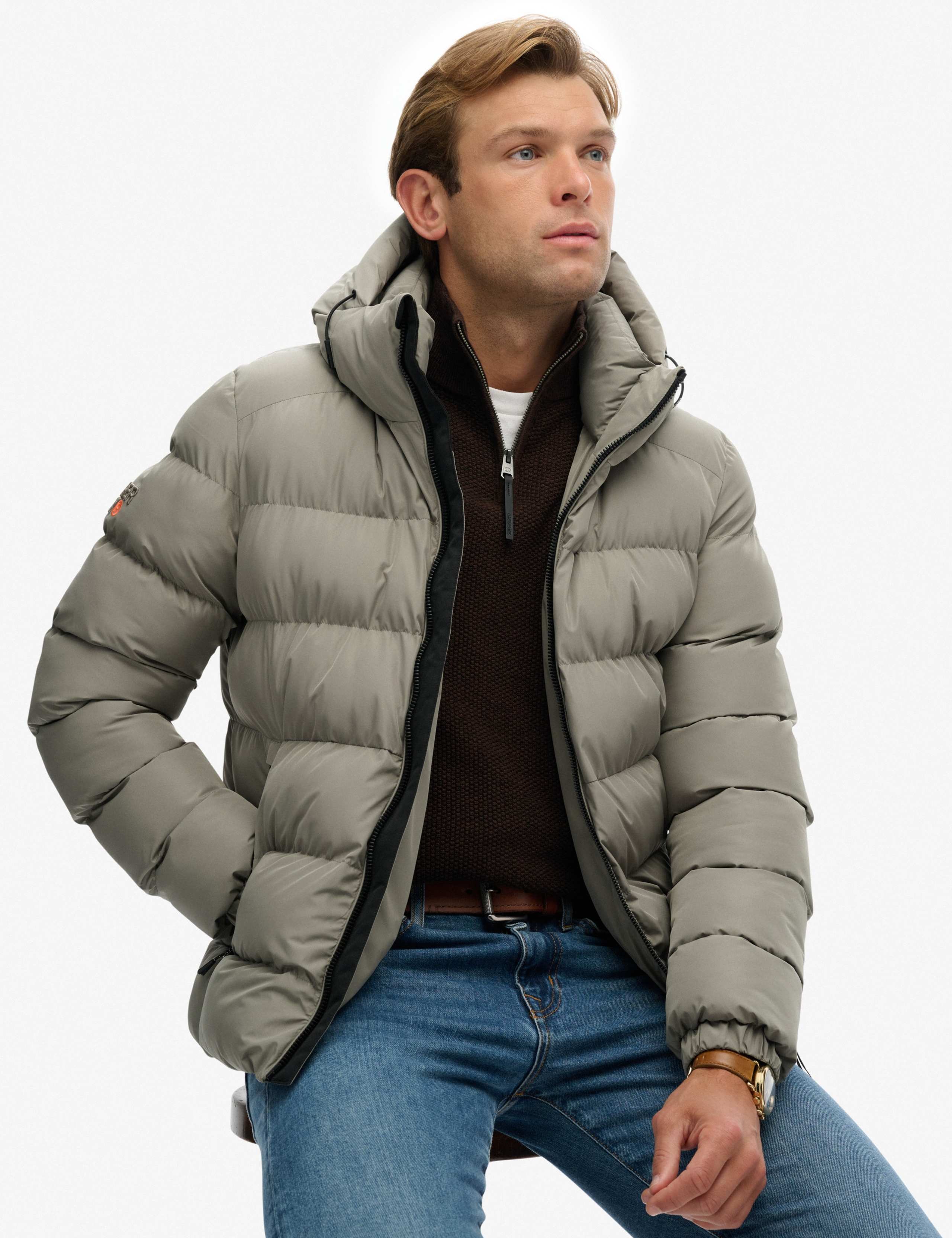 Padded Hooded Sports Puffer Jacket 3 of 8
