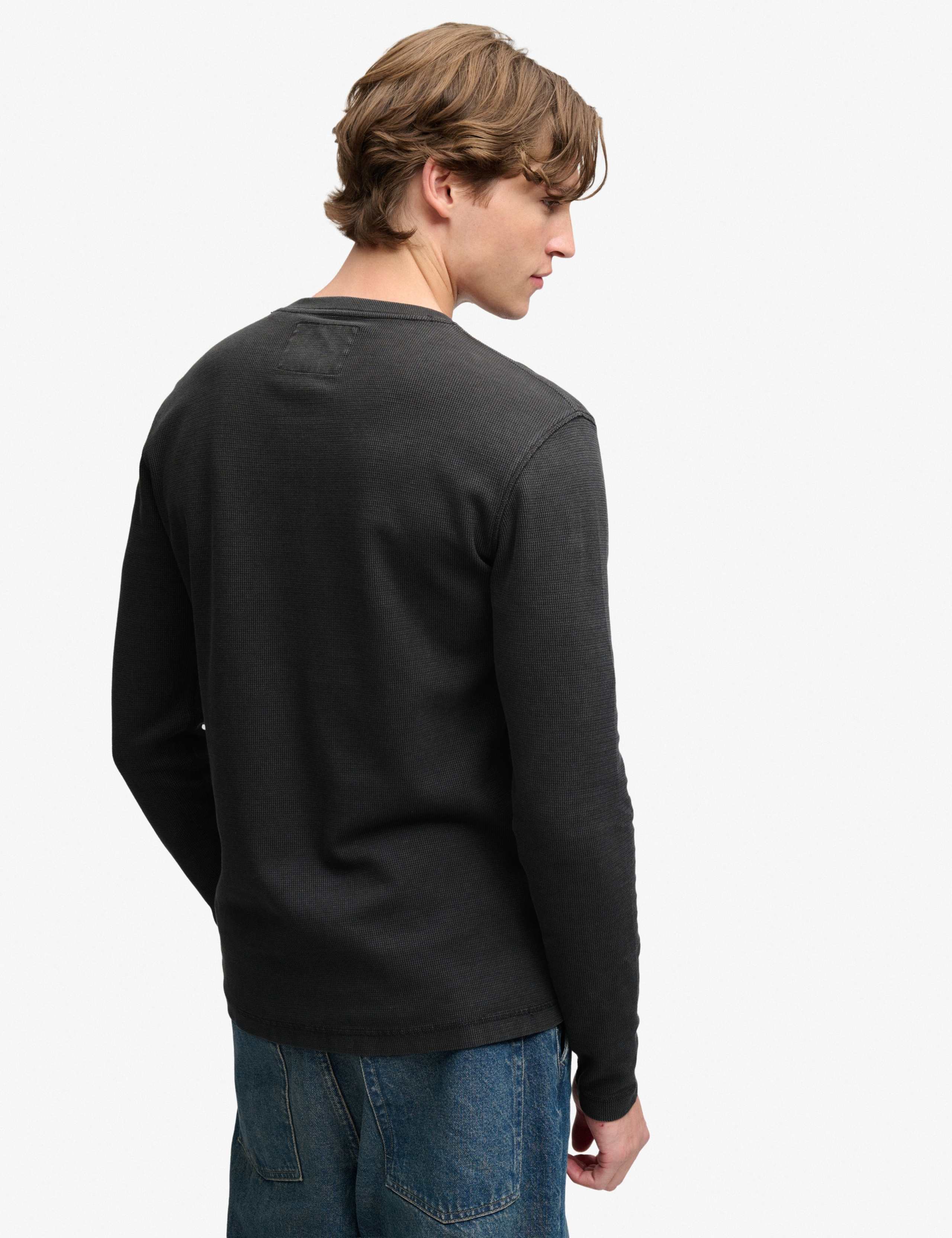Pure Cotton Waffle Henley Long Sleeve Top 6 of 7